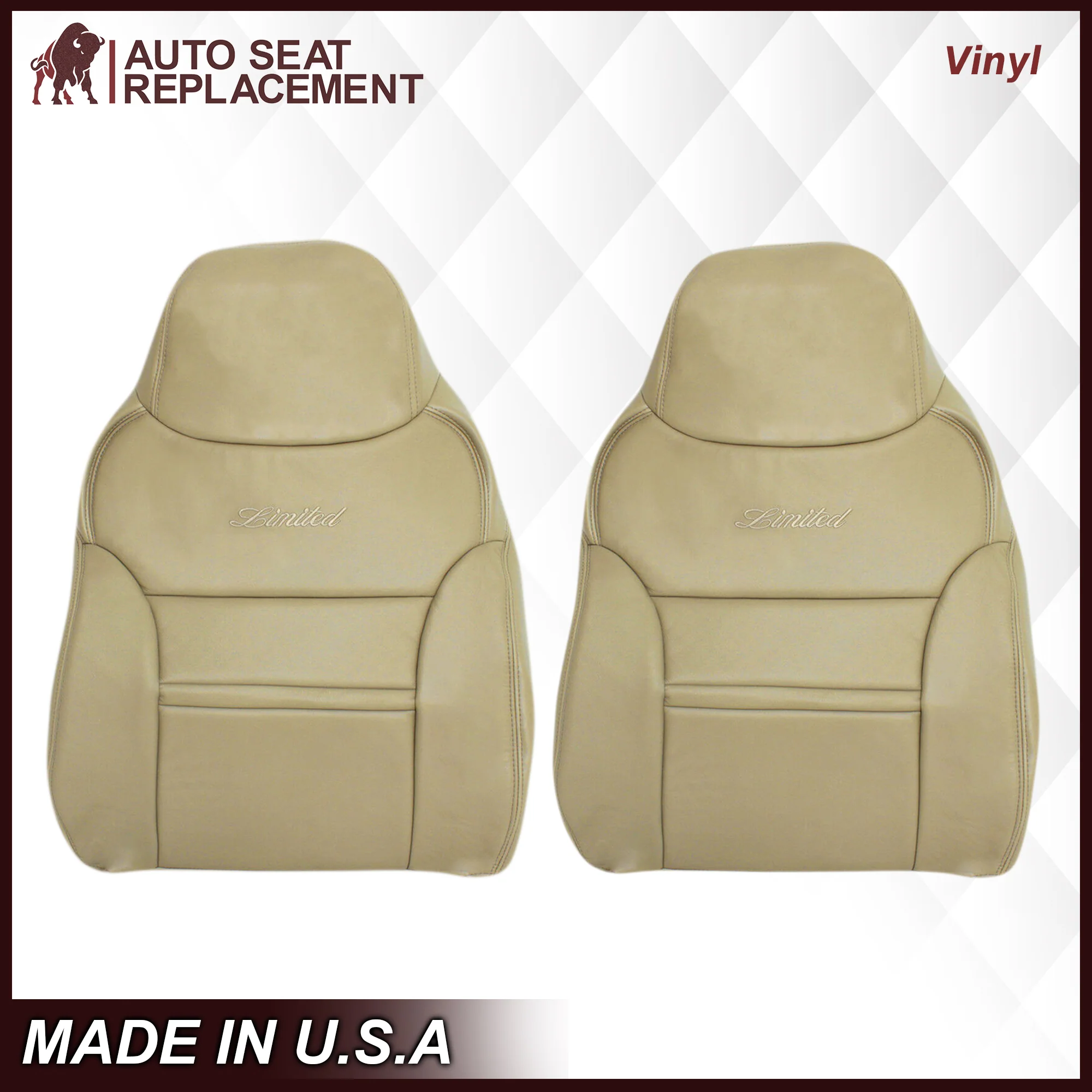 2000-2001 Ford Excursion Seat Cover in Tan: Choose From Variation - Image 27