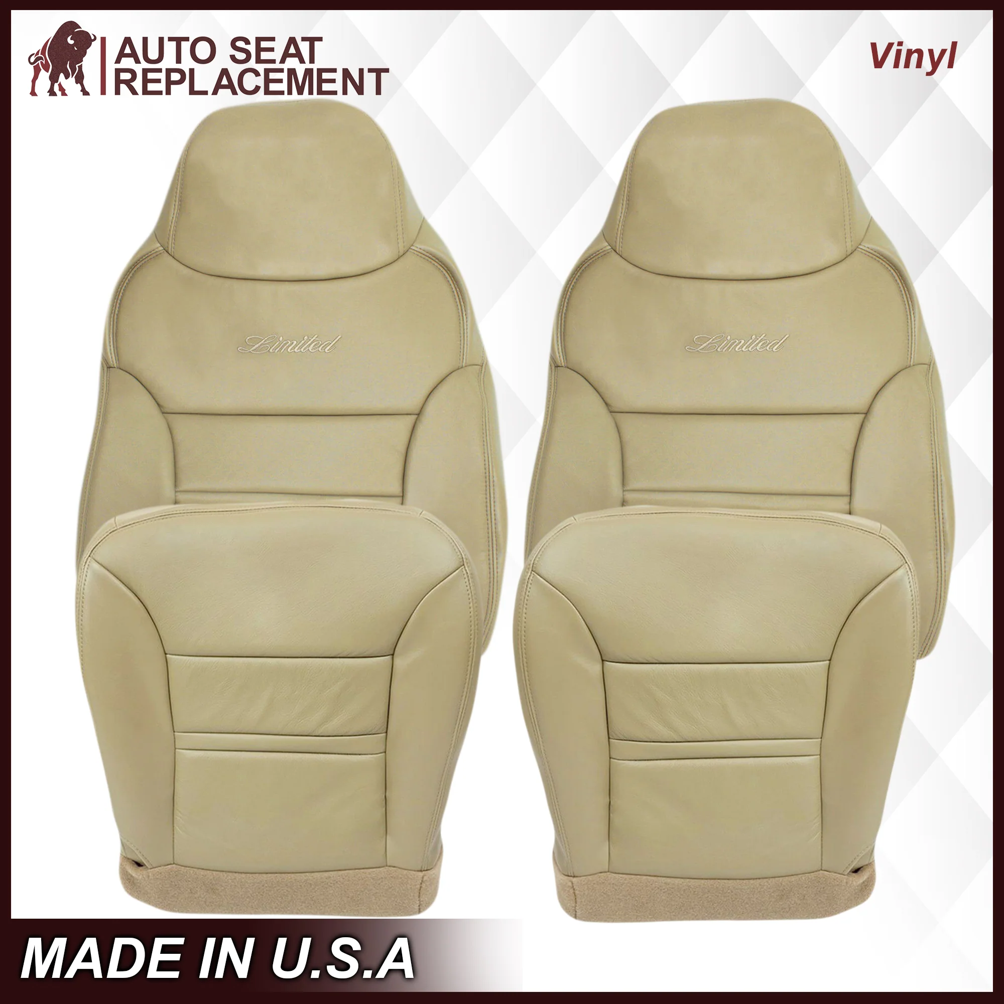 2000-2001 Ford Excursion Seat Cover in Tan: Choose From Variation - Image 29