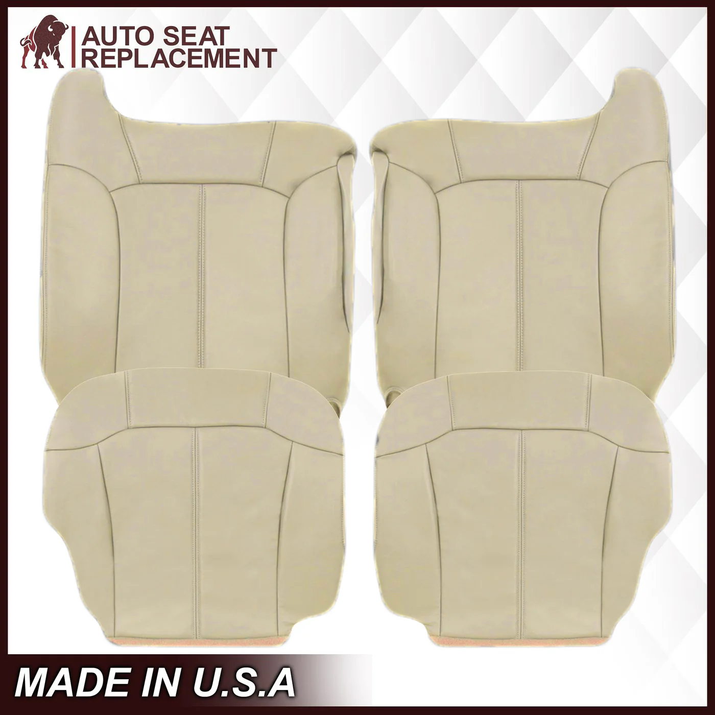 2000-2002 Chevy Tahoe/Suburban Seat Cover in Light Shale Tan: Choose From Variations - Image 22