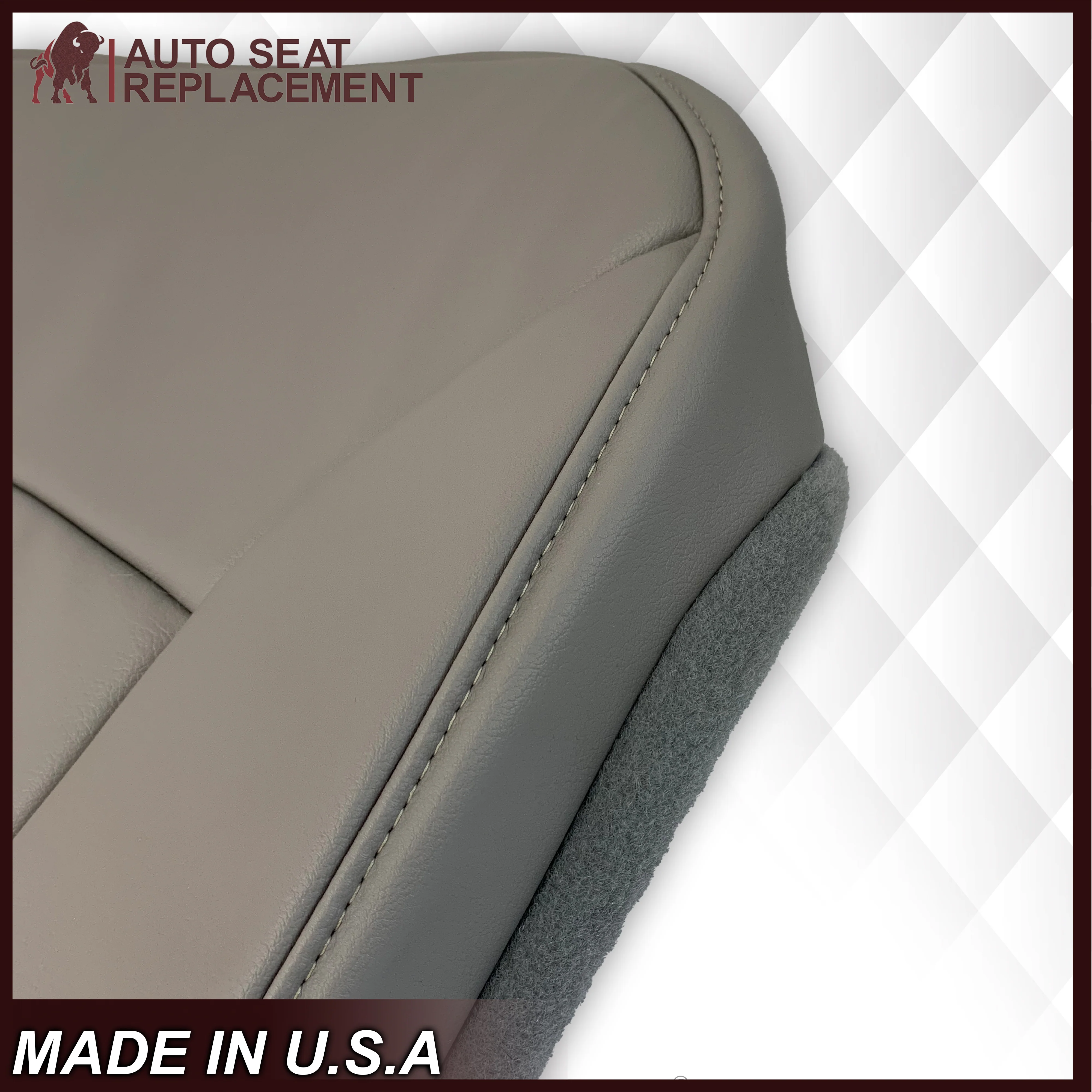 2000-2002 Ford E-Series Econoline Van E150 E250 E350 E450 Replacement Vinyl Seat Cover In SOLID Gray - Image 6