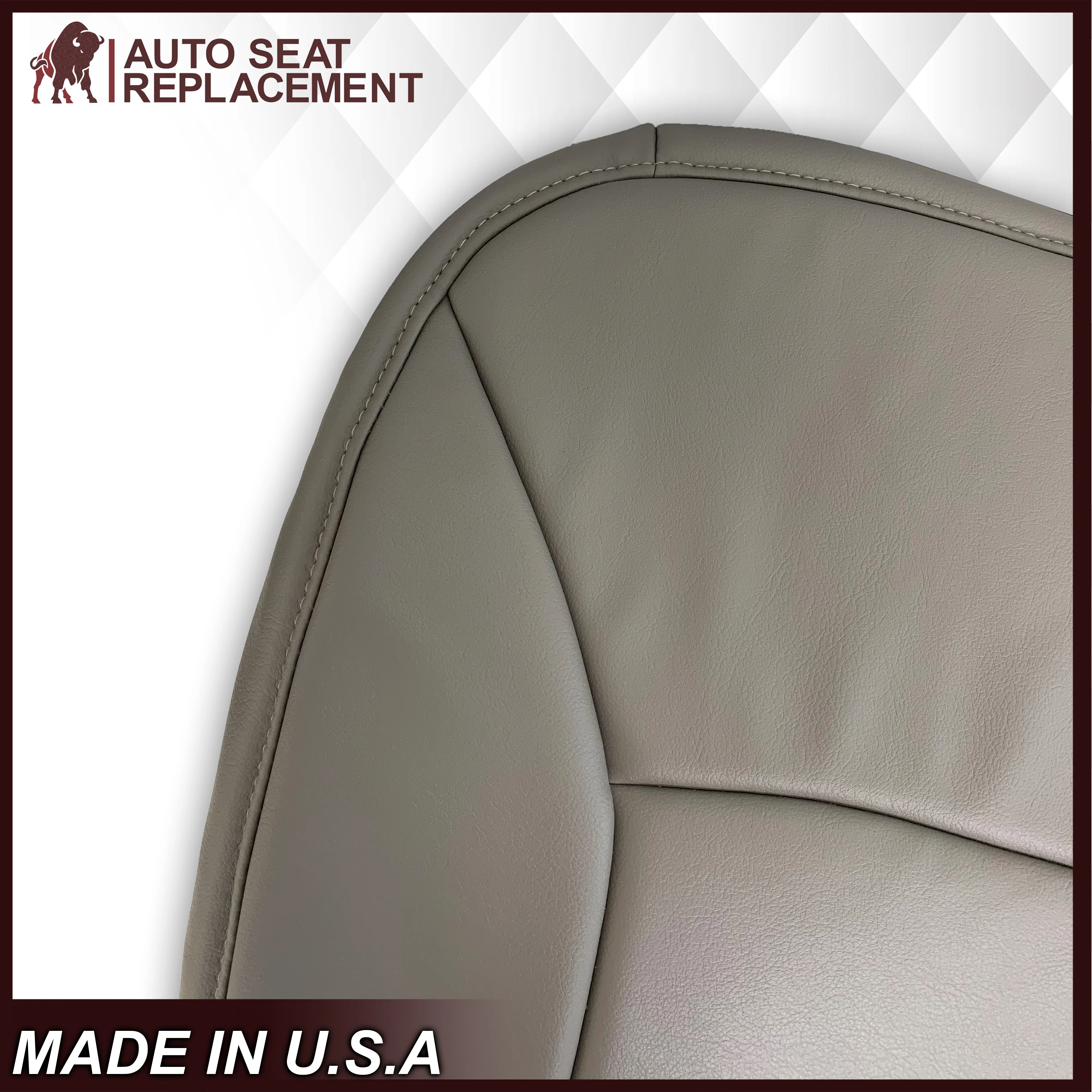 2000-2002 Ford E-Series Econoline Van E150 E250 E350 E450 Replacement Vinyl Seat Cover In SOLID Gray - Image 8