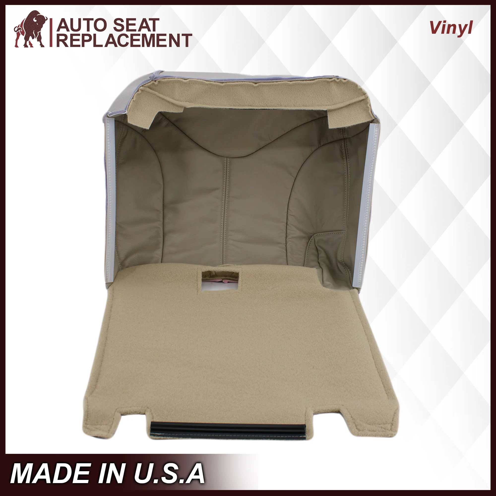 2000-2002 GMC Yukon XL 2nd Row Captain Seat 50/50 Seat Cover in Shale Tan: Choose From Variation - Image 10