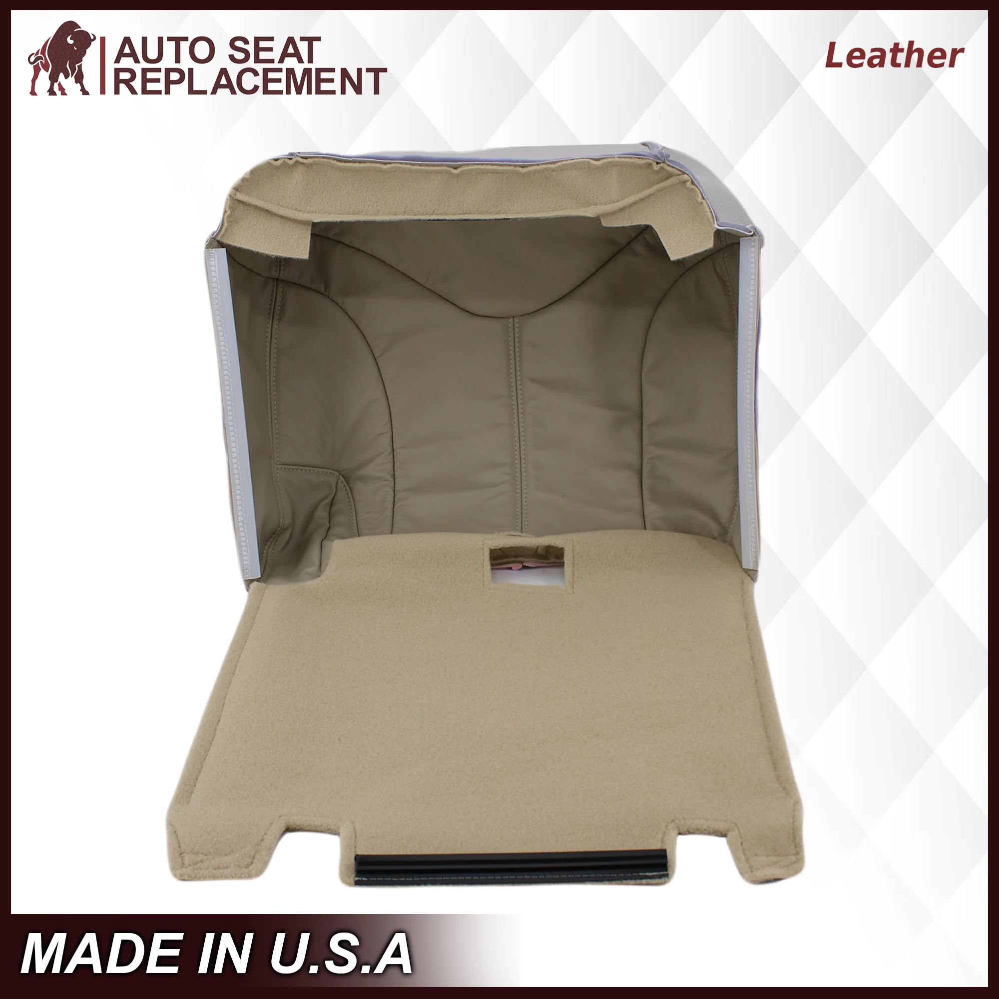 2000-2002 GMC Yukon XL 2nd Row Captain Seat 50/50 Seat Cover in Shale Tan: Choose From Variation - Image 11