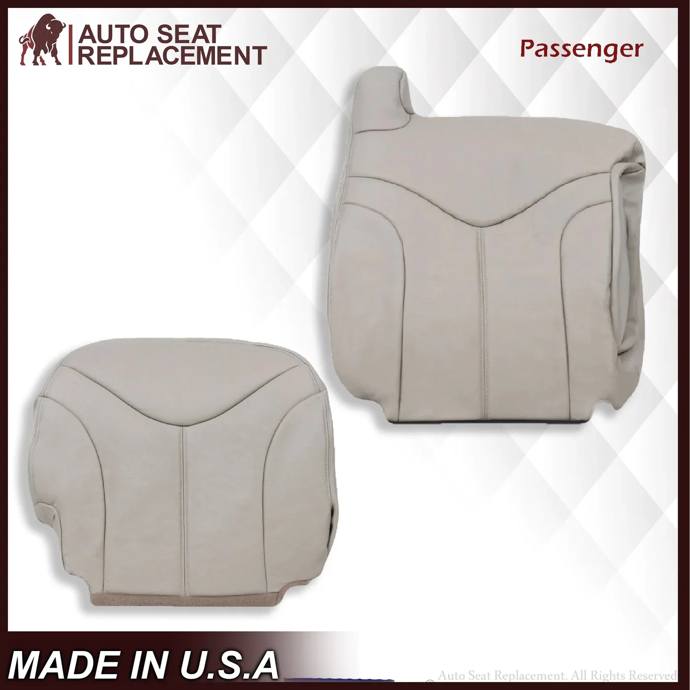 2000-2002 GMC Yukon XL 2nd Row Captain Seat 50/50 Seat Cover in Shale Tan: Choose From Variation - Image 27