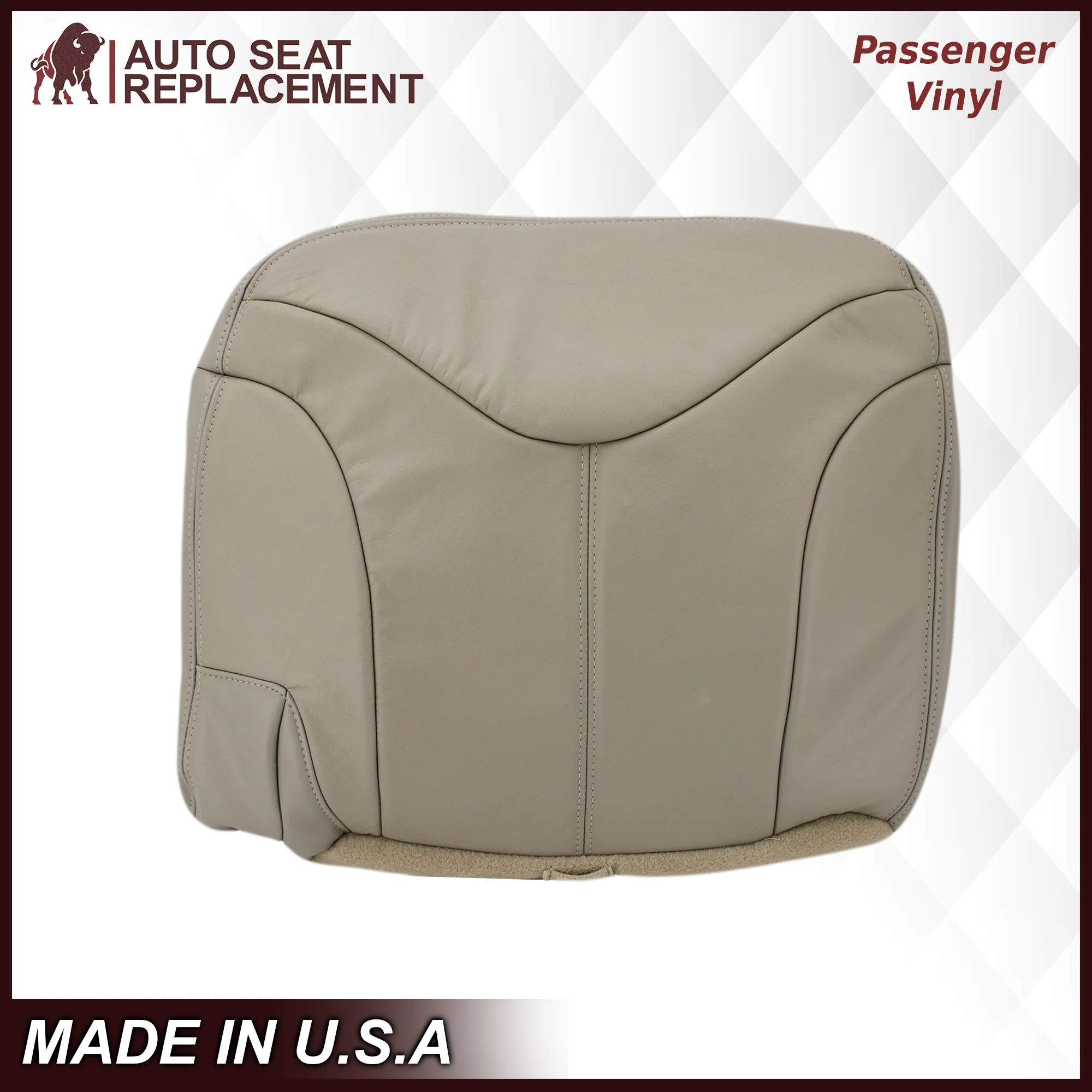 2000-2002 GMC Yukon XL Rear Back Captain Seat 50/50 or Bench Seat 60/40 Bottom Seat Cover Tan - Image 11