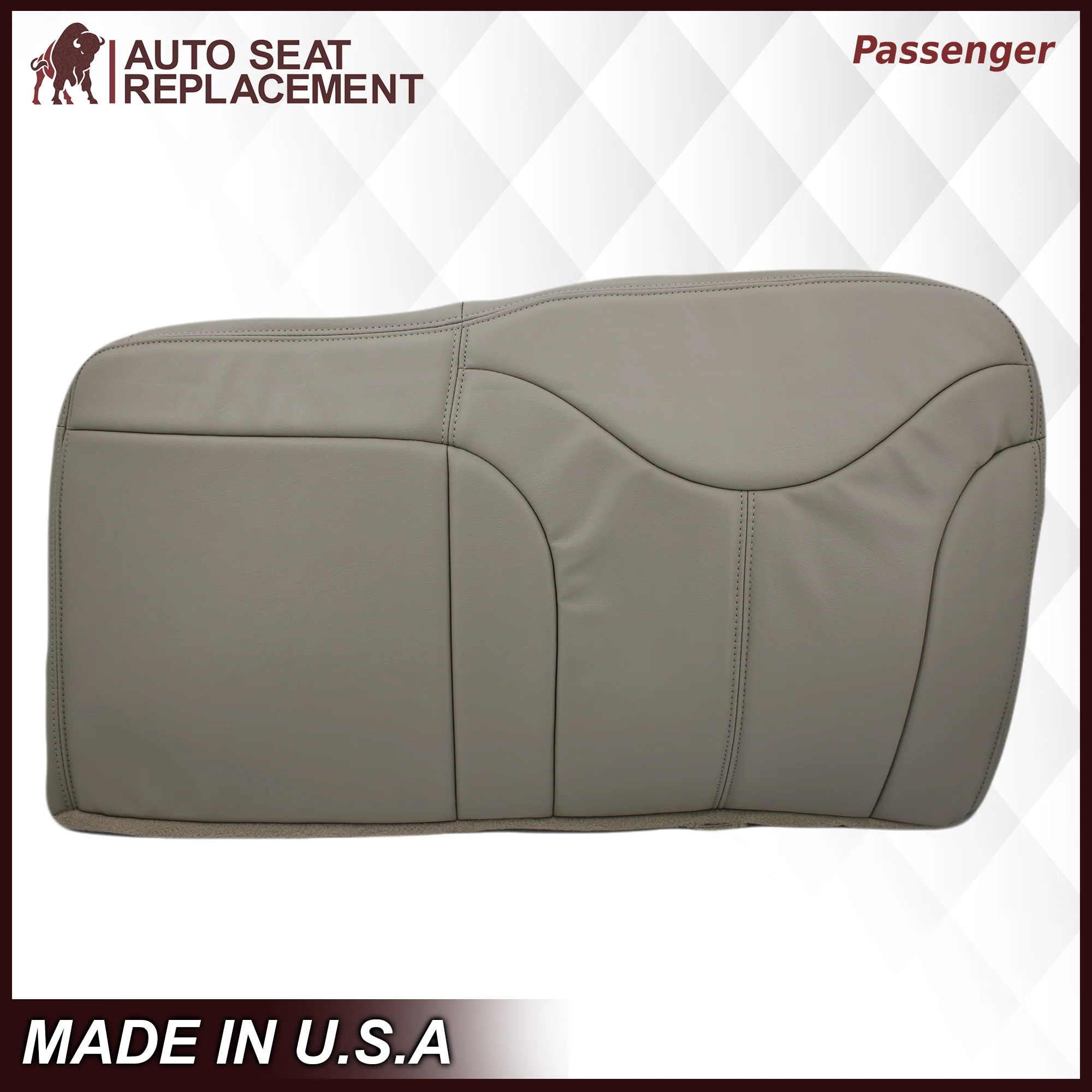2000-2002 GMC Yukon XL Rear Back Captain Seat 50/50 or Bench Seat 60/40 Bottom Seat Cover Tan - Image 9