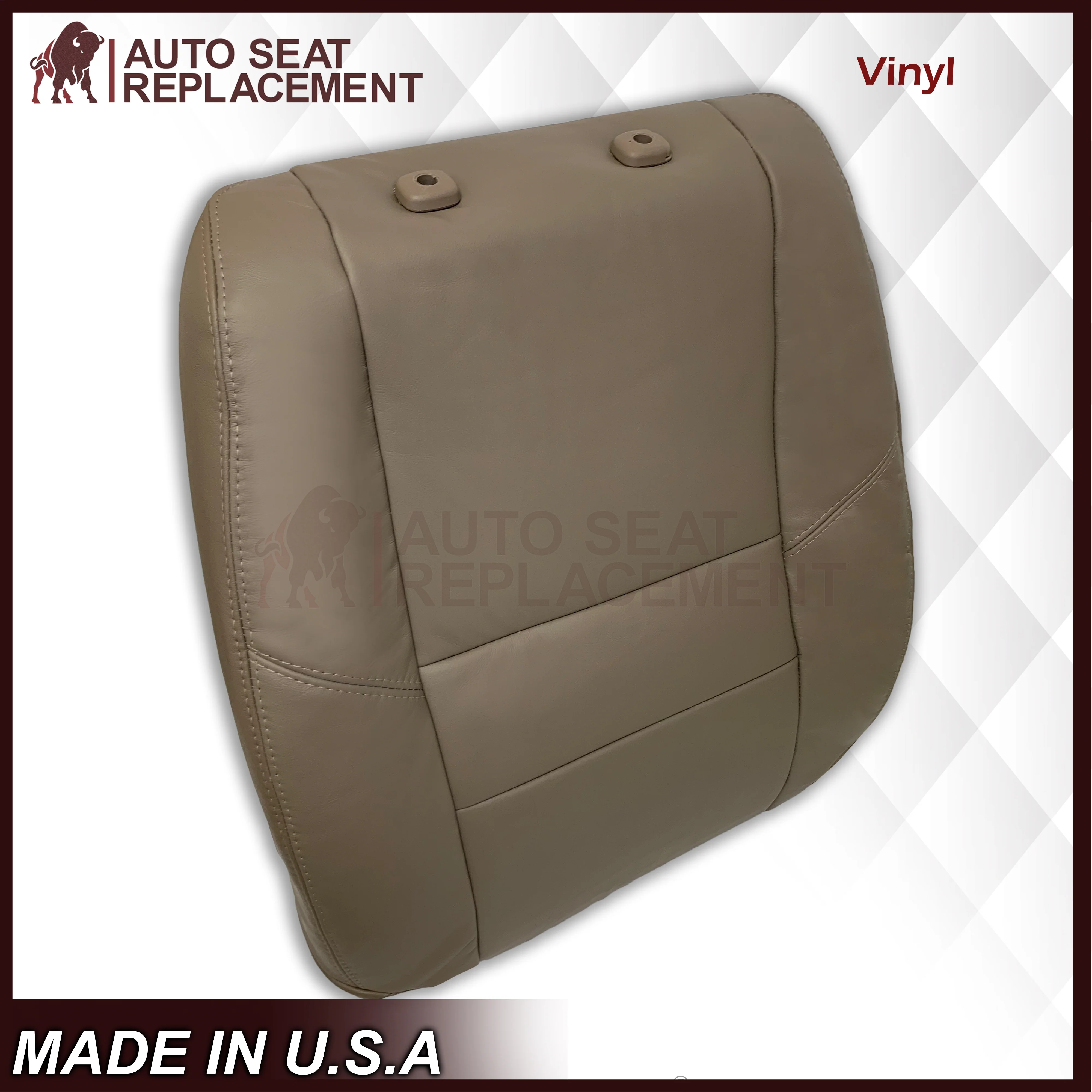 2001 - 2007 Toyota Sequoia Driver OR Passenger Side Top and Bottom Replacement Seat Covers In Tan: Choose your material - Image 29