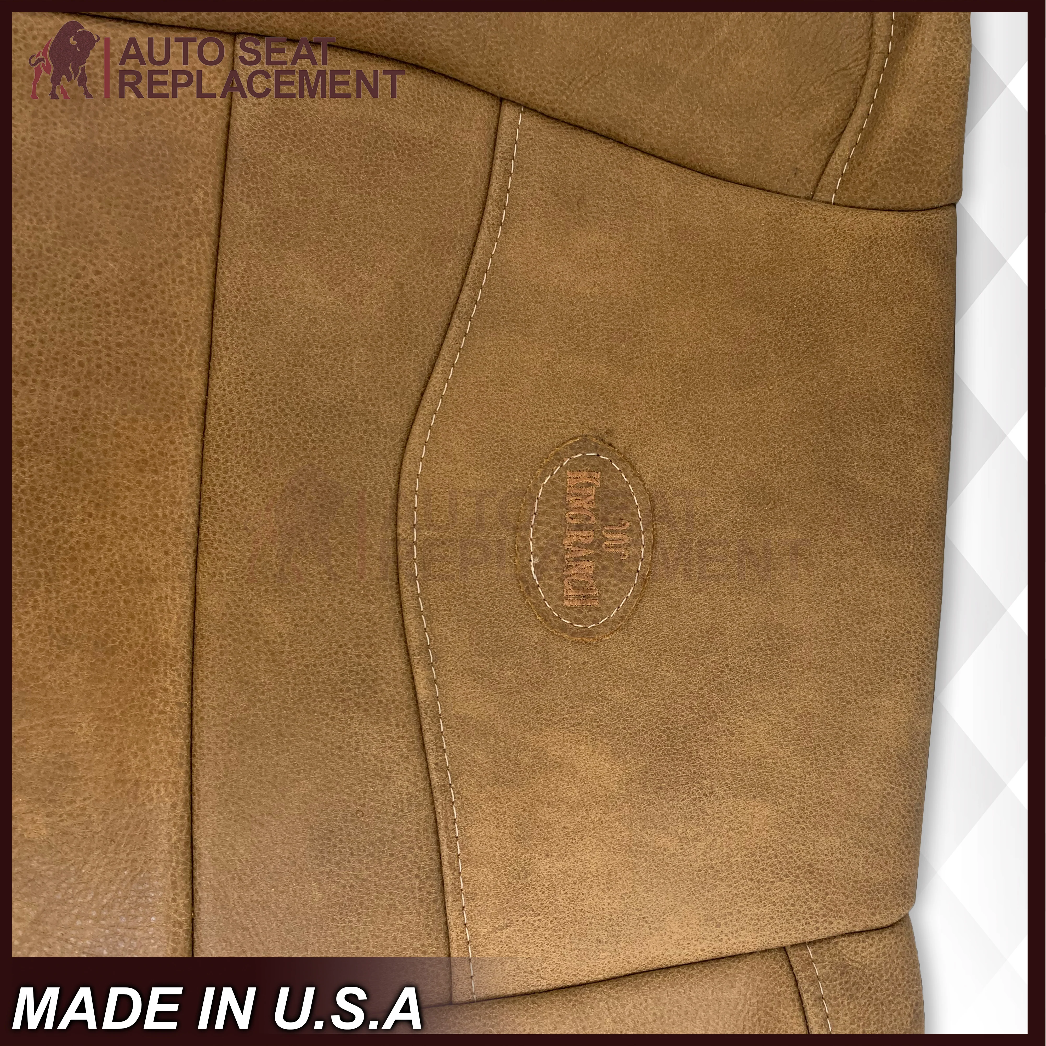 2001 2002 2003 Ford F150 King Ranch Raw Cowhide GENUINE LEATHER Seat Covers - Image 19