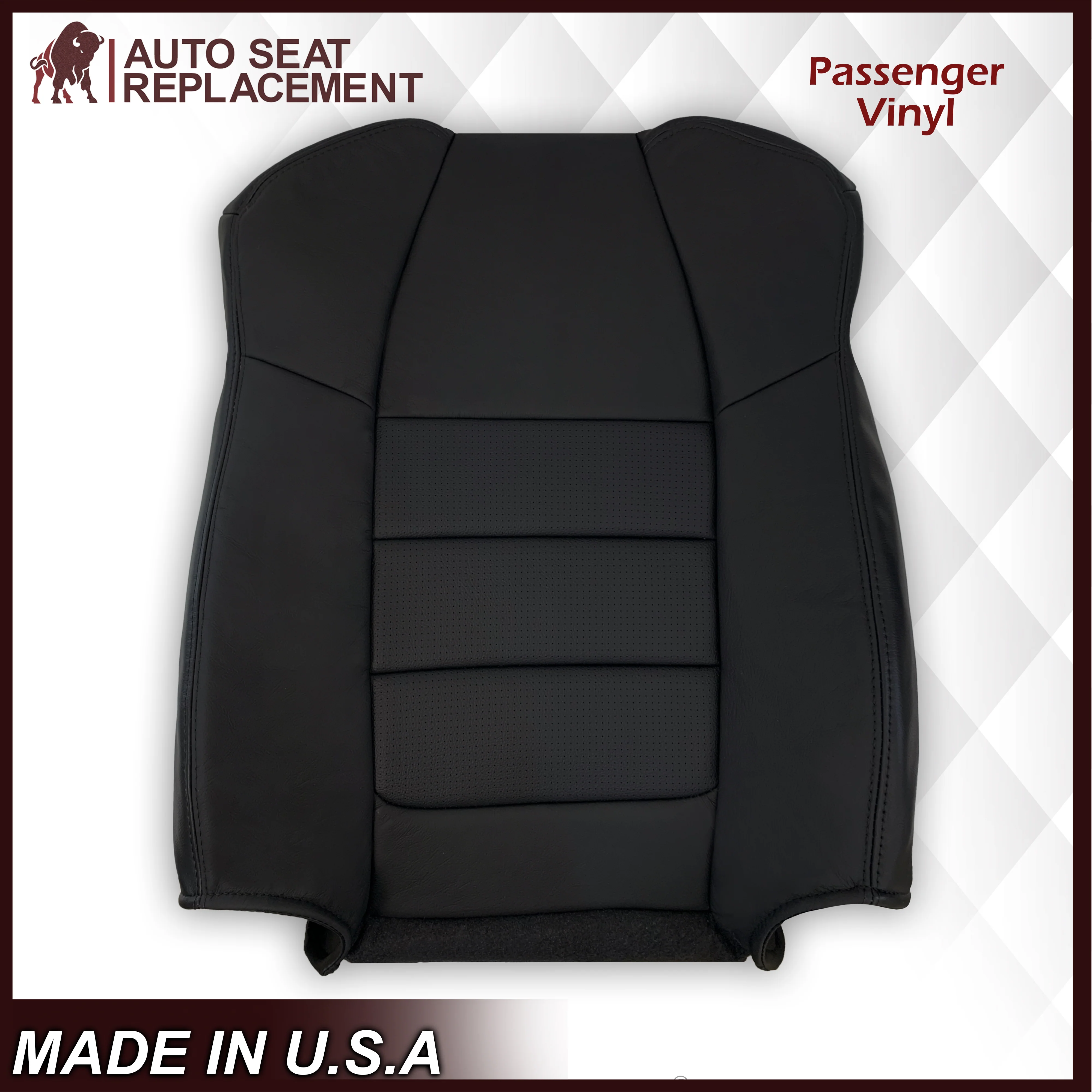 2001 2002 2003 Ford F350/F250 Lariat Extended Cab Perforated Seat Cover in Black: Choose Leather OR Vinyl - Image 23