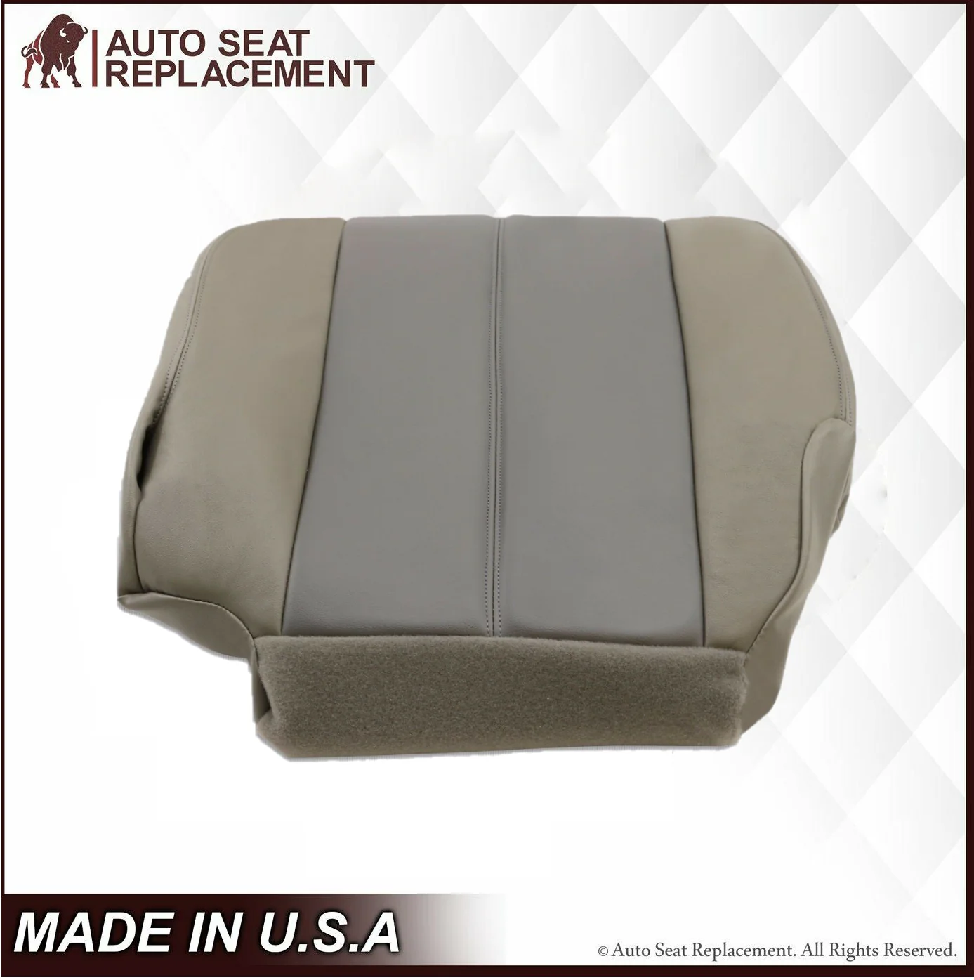 2001 2002 GMC Yukon Denali XL SLT SLE Leather Replacement Seat Cover 2 Tone Gray: Choose From Variation - Image 6