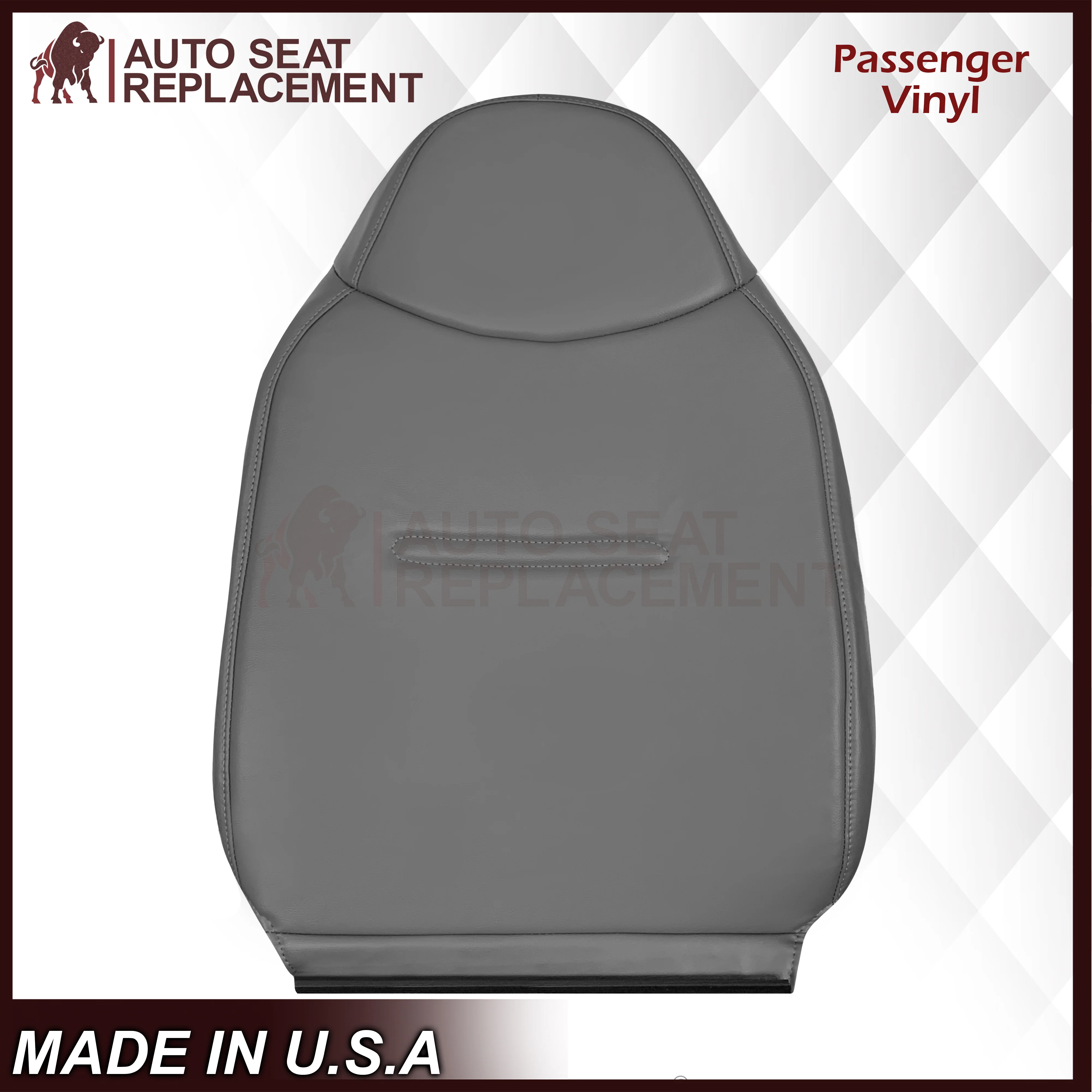 2001 - 2007 Ford F250 F350 F450 F550 Work Truck Super Duty XL Replacement Seat Covers in Gray Vinyl - Image 15