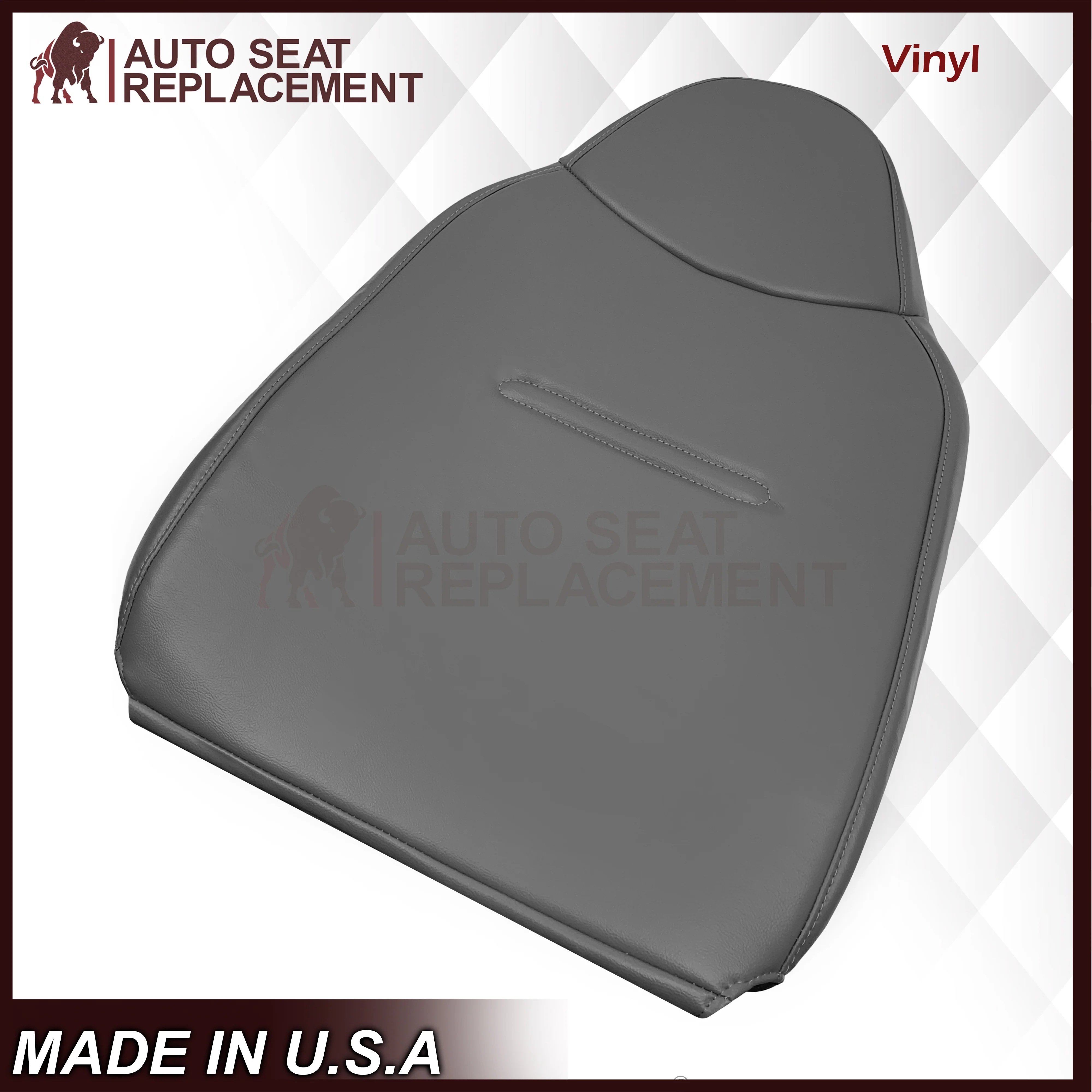 2001 - 2007 Ford F250 F350 F450 F550 Work Truck Super Duty XL Replacement Seat Covers in Gray Vinyl - Image 16
