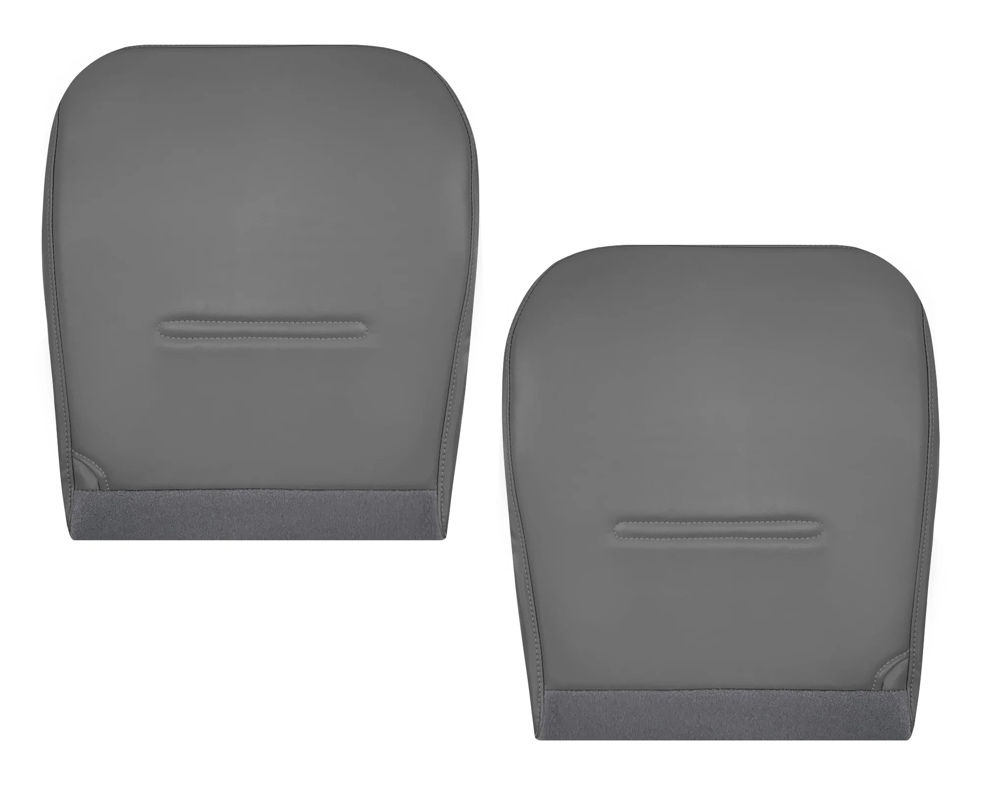 2001 - 2007 Ford F250 F350 F450 F550 Work Truck Super Duty XL Replacement Seat Covers in Gray Vinyl - Image 18
