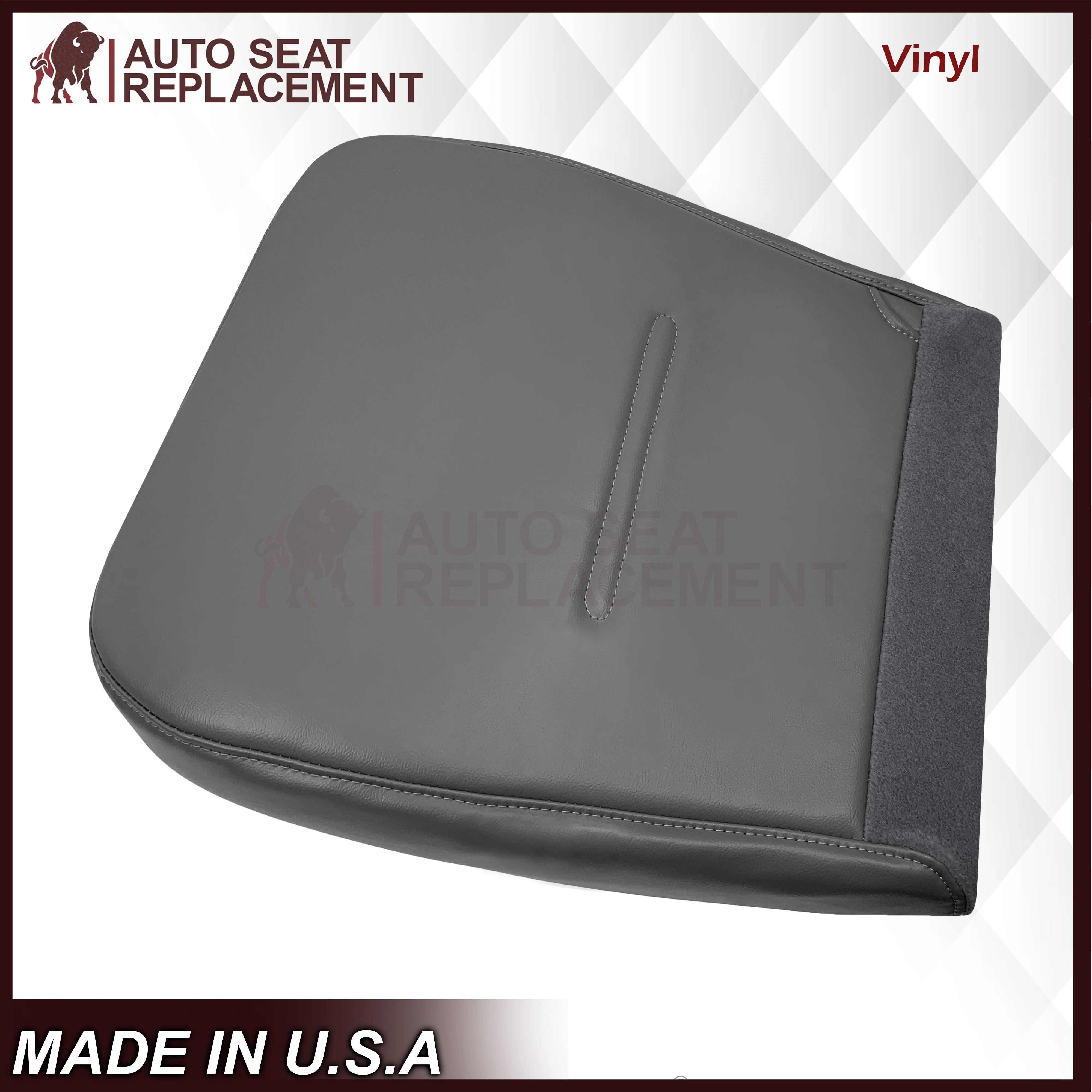2001 - 2007 Ford F250 F350 F450 F550 Work Truck Super Duty XL Replacement Seat Covers in Gray Vinyl - Image 19