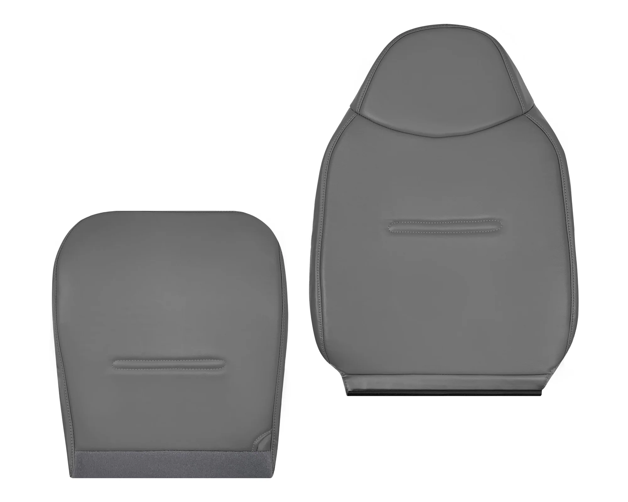 2001 - 2007 Ford F250 F350 F450 F550 Work Truck Super Duty XL Replacement Seat Covers in Gray Vinyl - Image 21