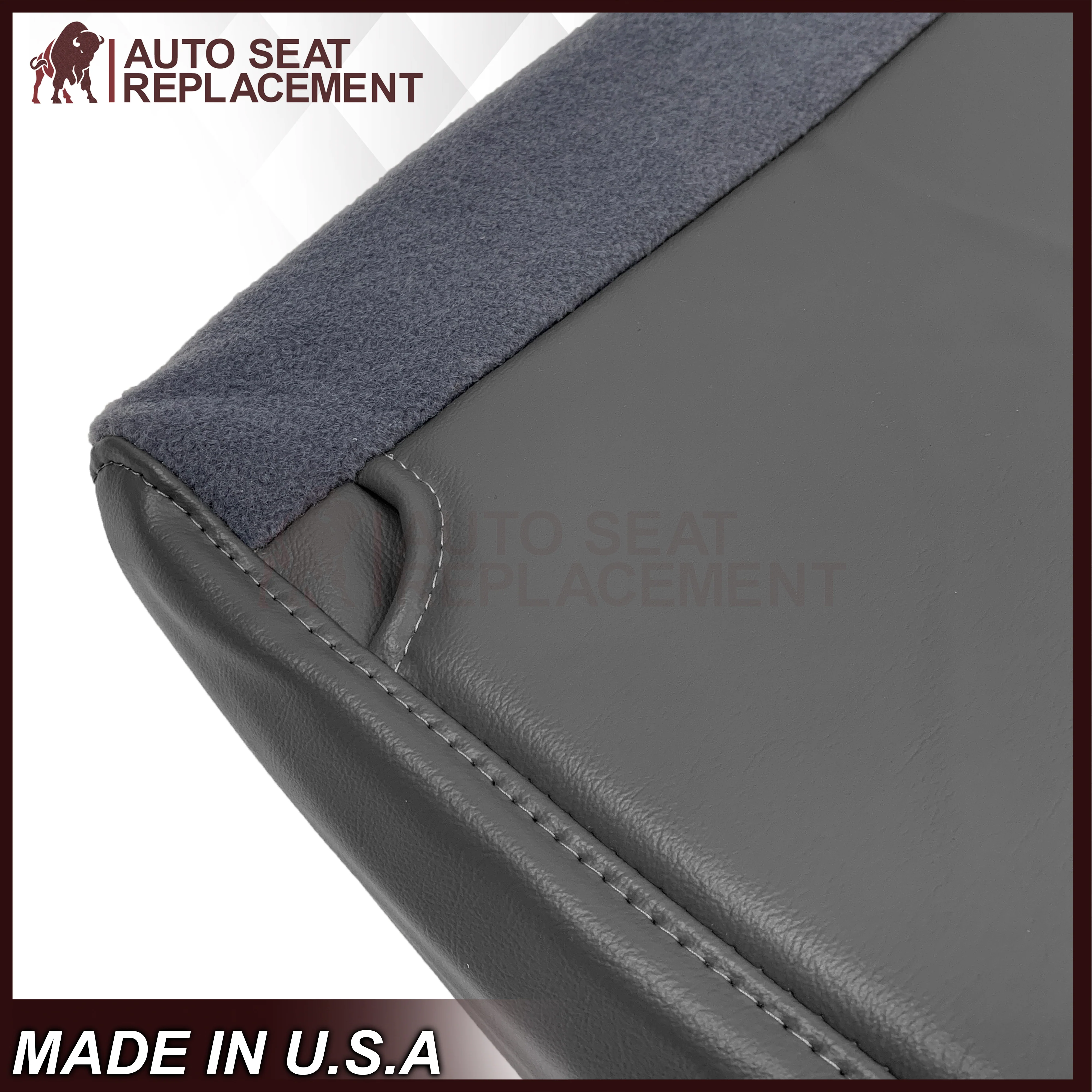 2001 - 2007 Ford F250 F350 F450 F550 Work Truck Super Duty XL Replacement Seat Covers in Gray Vinyl - Image 22