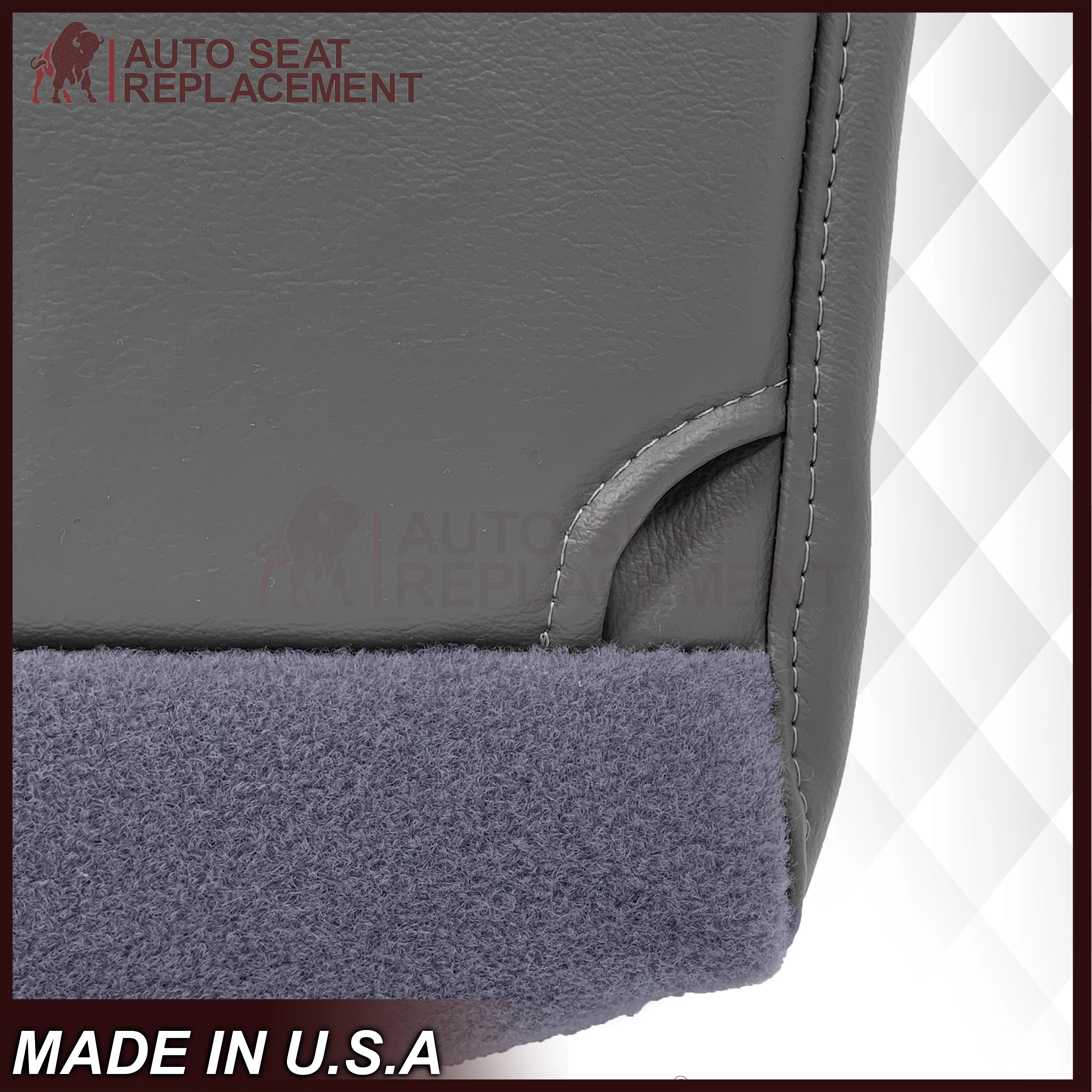 2001 - 2007 Ford F250 F350 F450 F550 Work Truck Super Duty XL Replacement Seat Covers in Gray Vinyl - Image 23