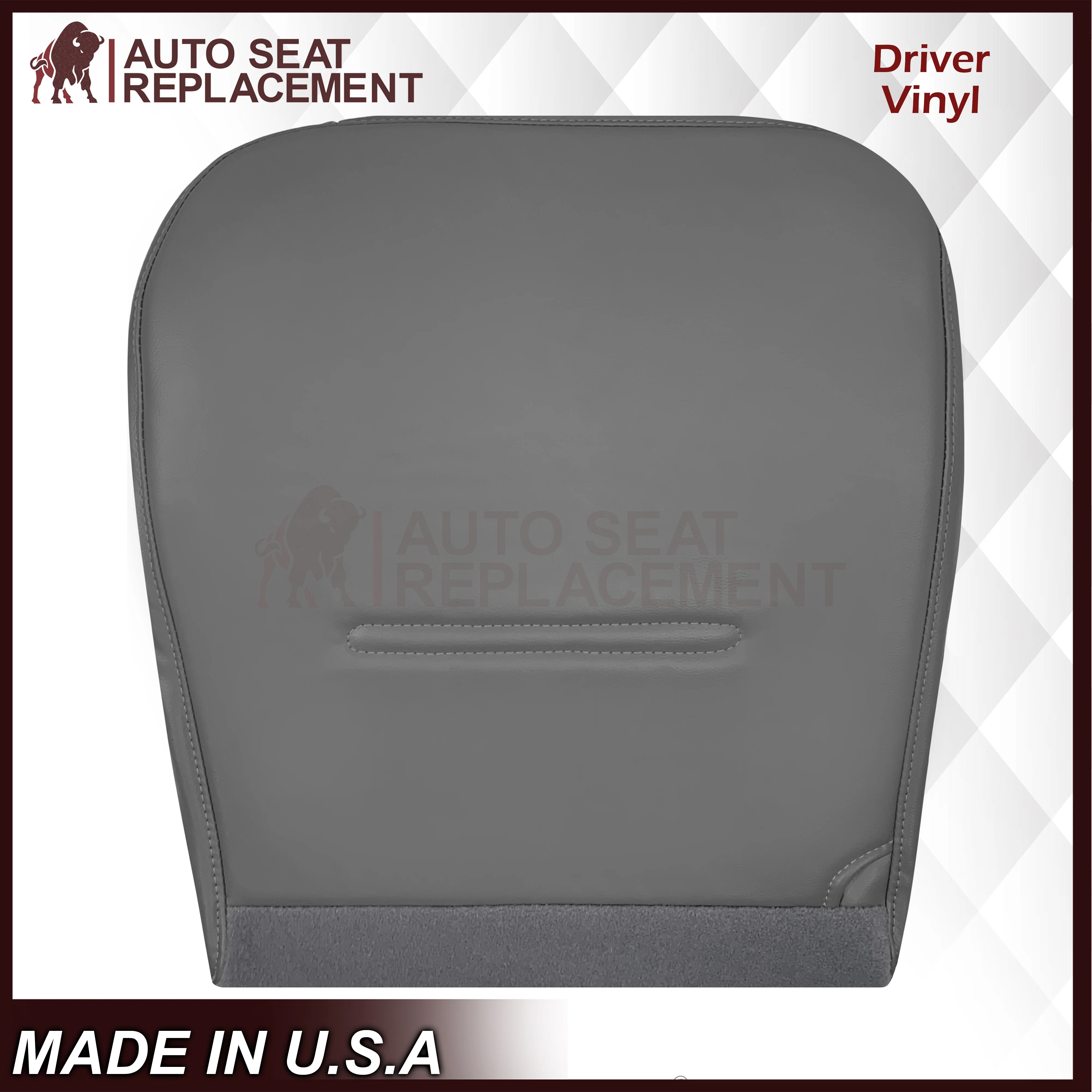2001 - 2007 Ford F250 F350 F450 F550 Work Truck Super Duty XL Replacement Seat Covers in Gray Vinyl - Image 7