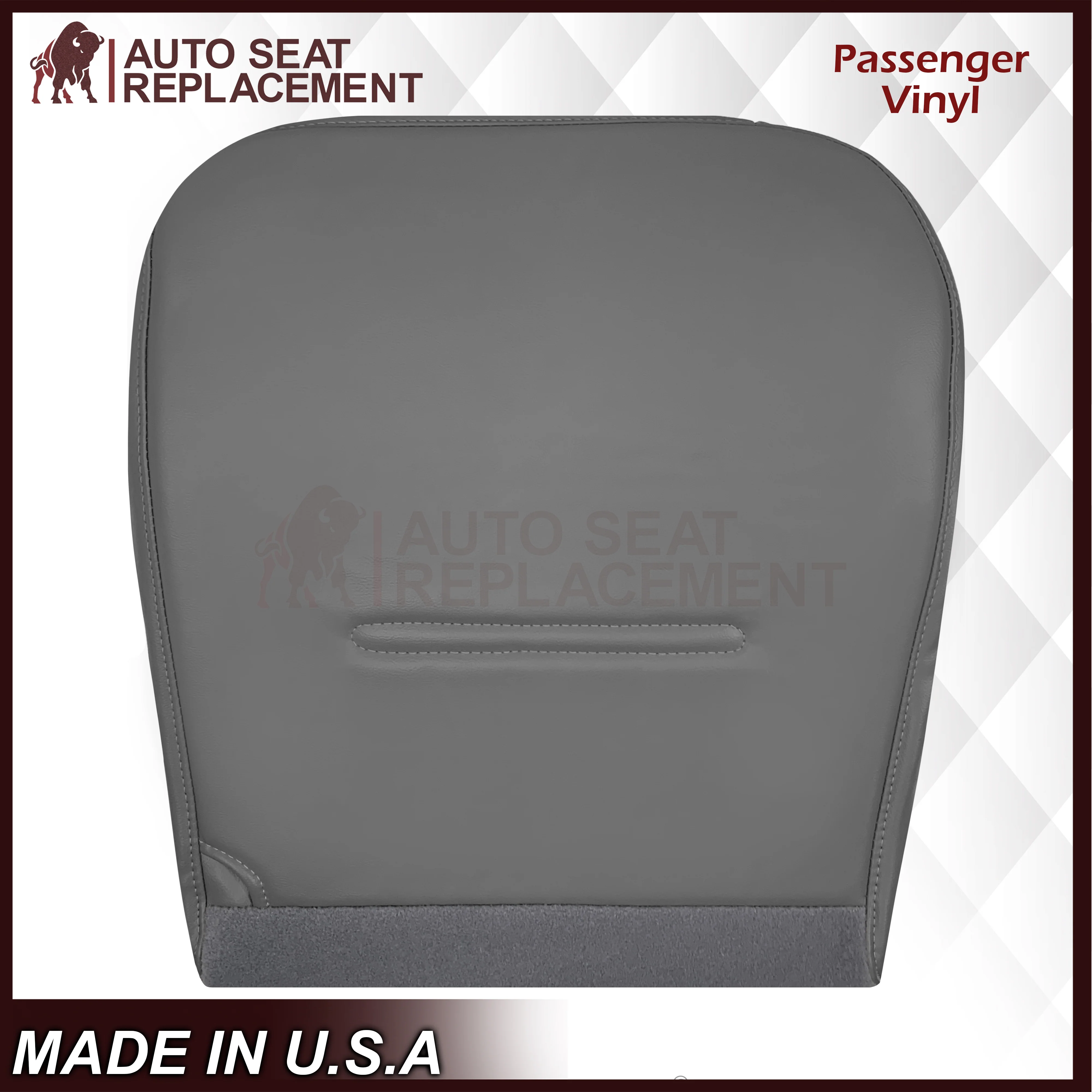 2001 - 2007 Ford F250 F350 F450 F550 Work Truck Super Duty XL Replacement Seat Covers in Gray Vinyl - Image 8
