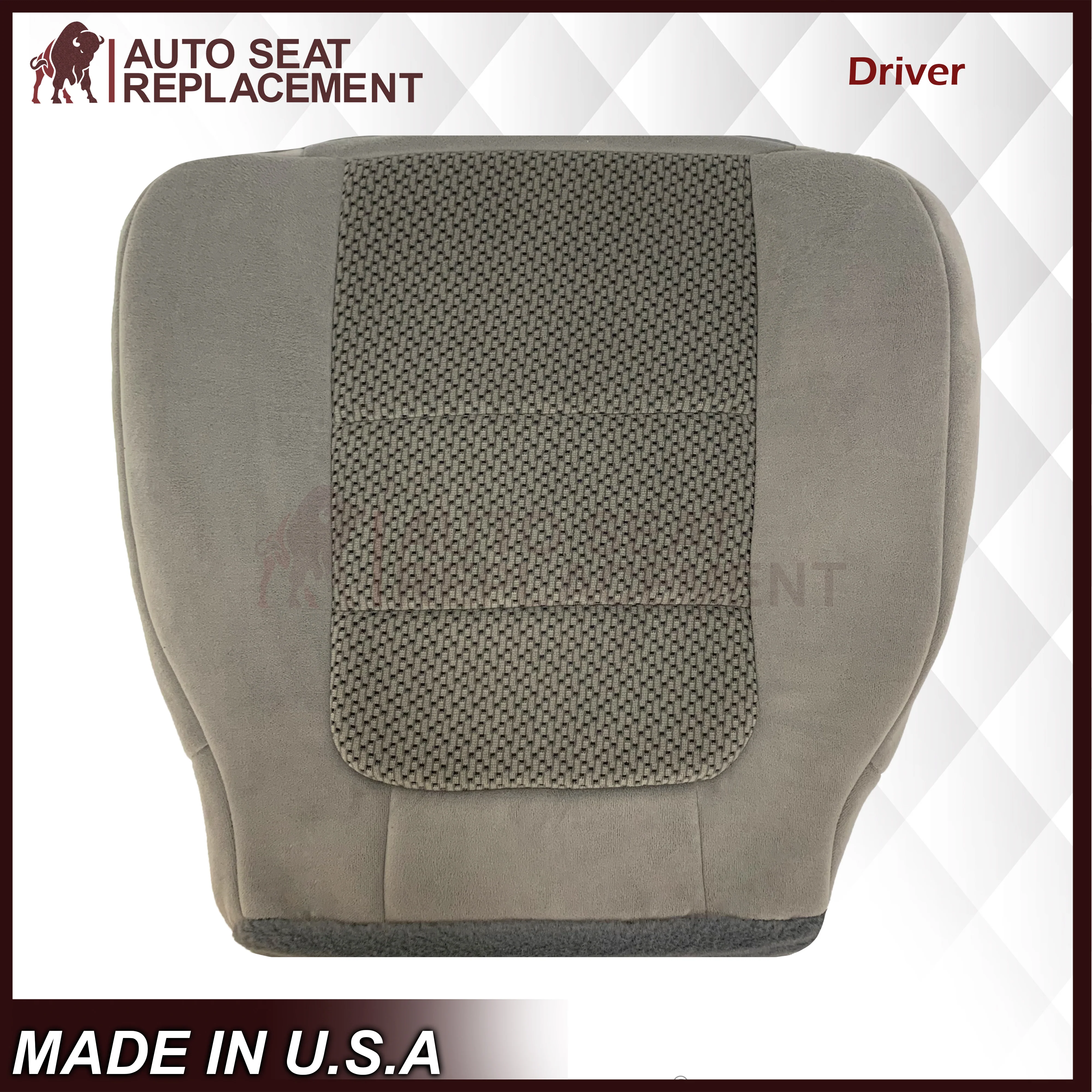 2001 Ford F250 F350 XLT Extended Quad Cab Gray Cloth Seat Cover - Image 18