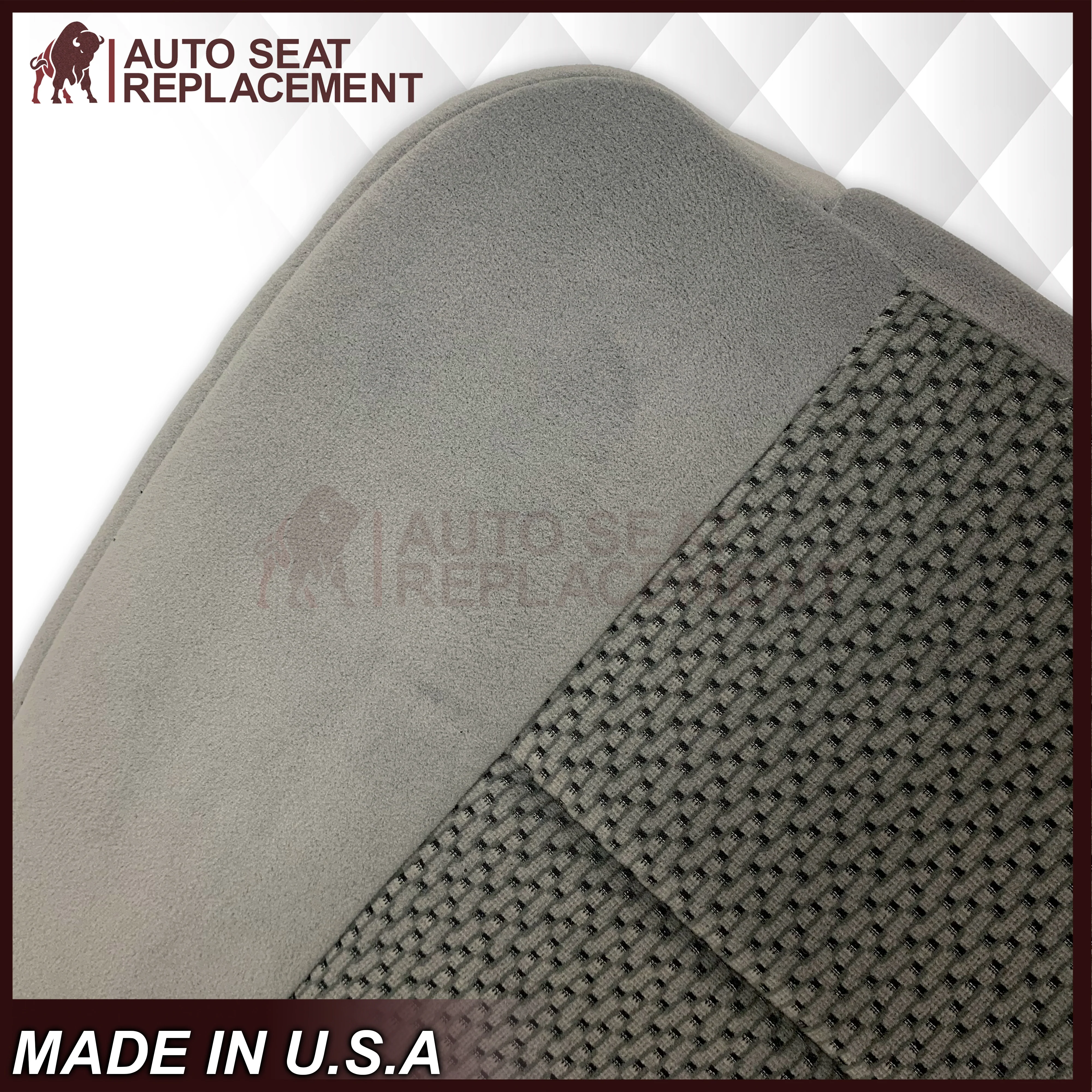2001 Ford F250 F350 XLT Extended Quad Cab Gray Cloth Seat Cover - Image 4