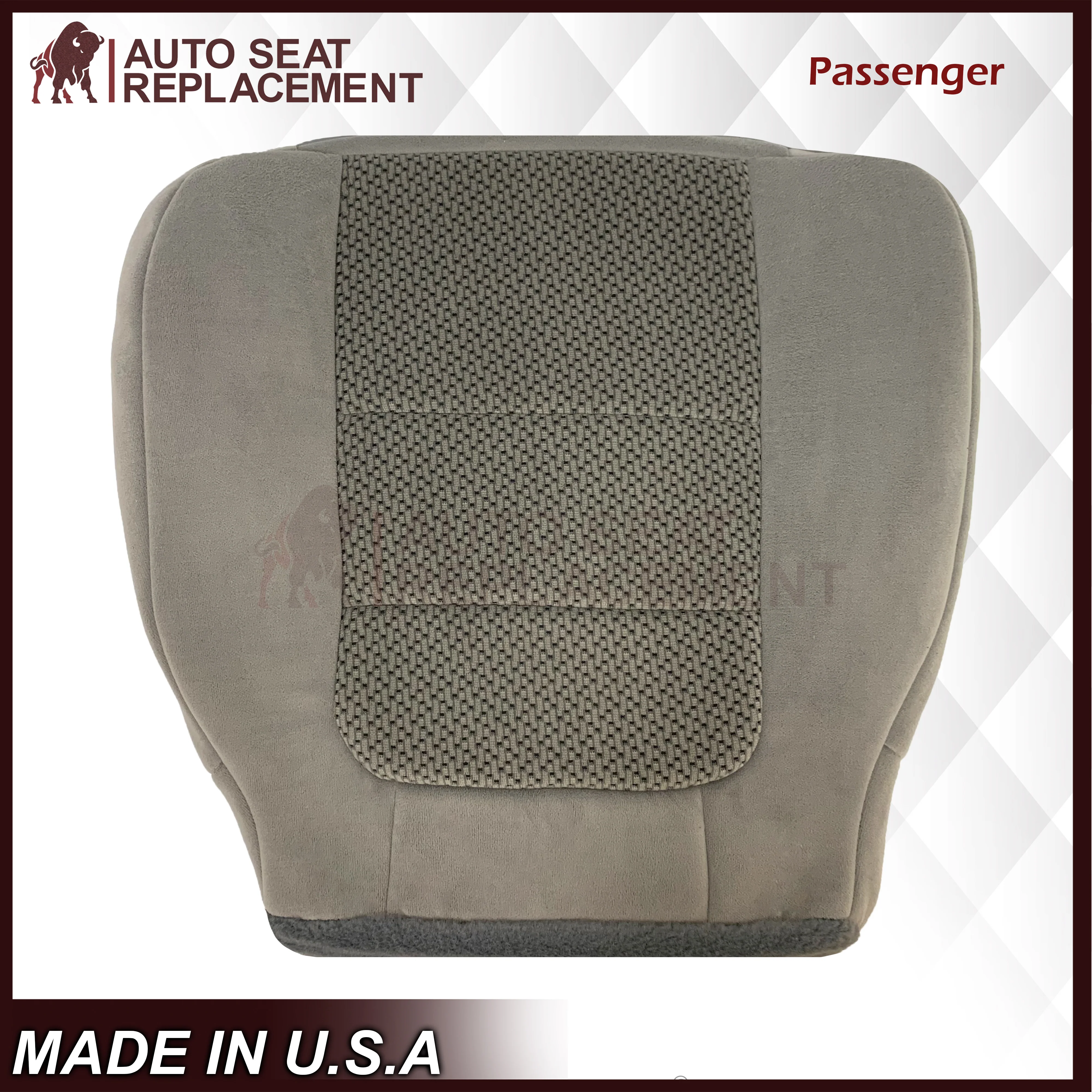 2001 Ford F250 F350 XLT Extended Quad Cab Gray Cloth Seat Cover - Image 5