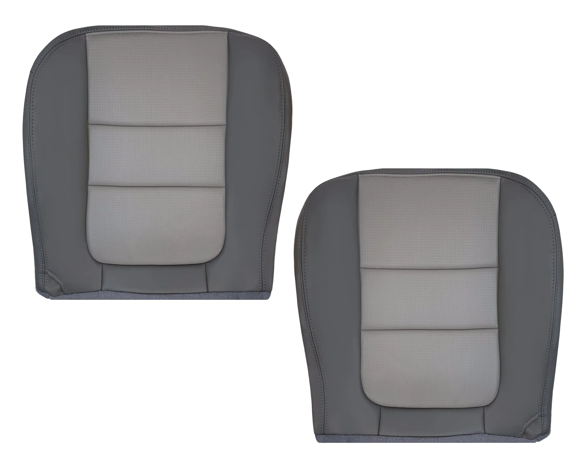 2001 Ford F250 Platinum Edition New Vinyl Replacement Seat Cover in 2-Tone Gray - Image 18