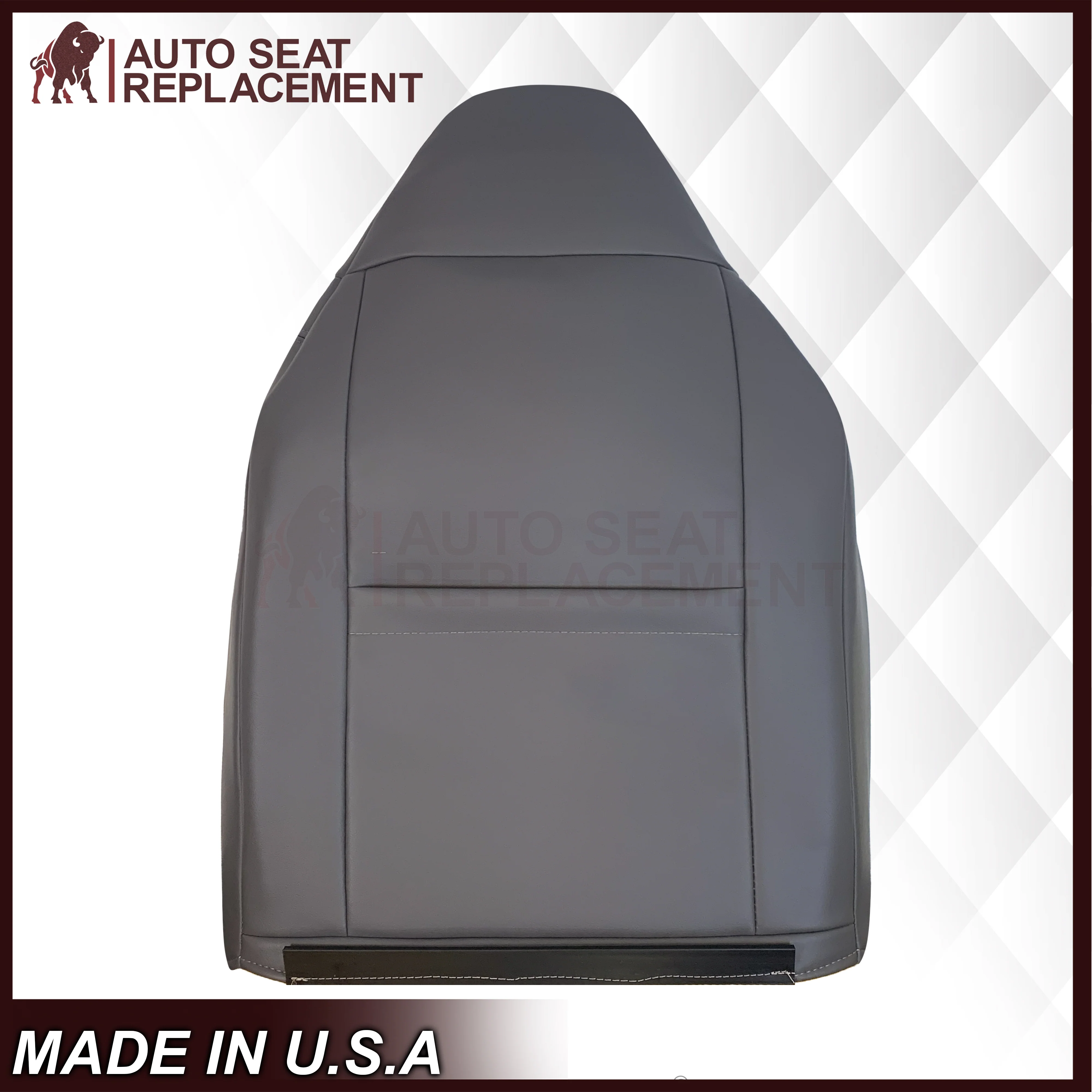 2001 Ford F250 Platinum Edition New Vinyl Replacement Seat Cover in 2-Tone Gray - Image 6