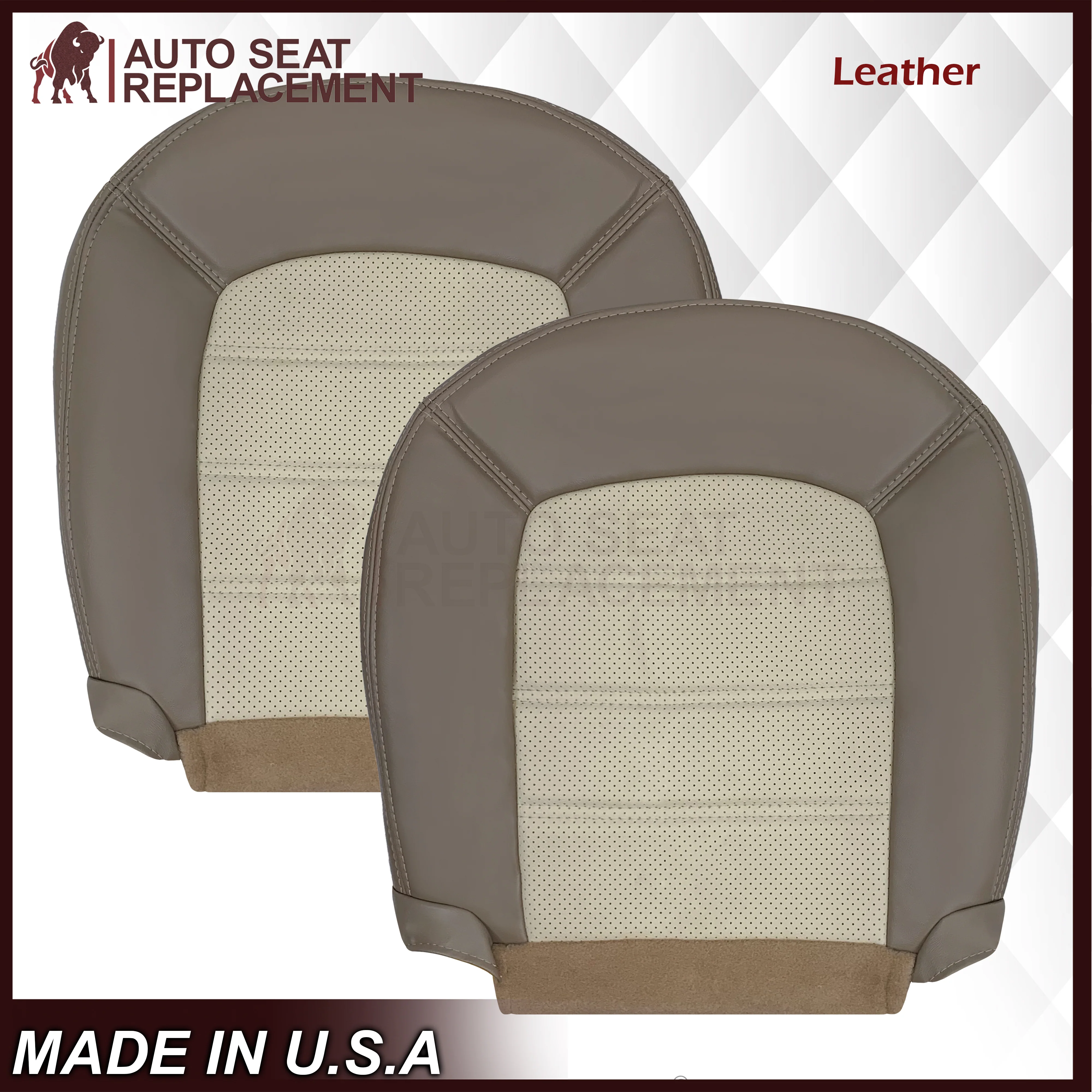 2002 2003 2004 2005 Ford Explorer Eddie Bauer Genuine Leather Replacement Seat Cover - Image 14