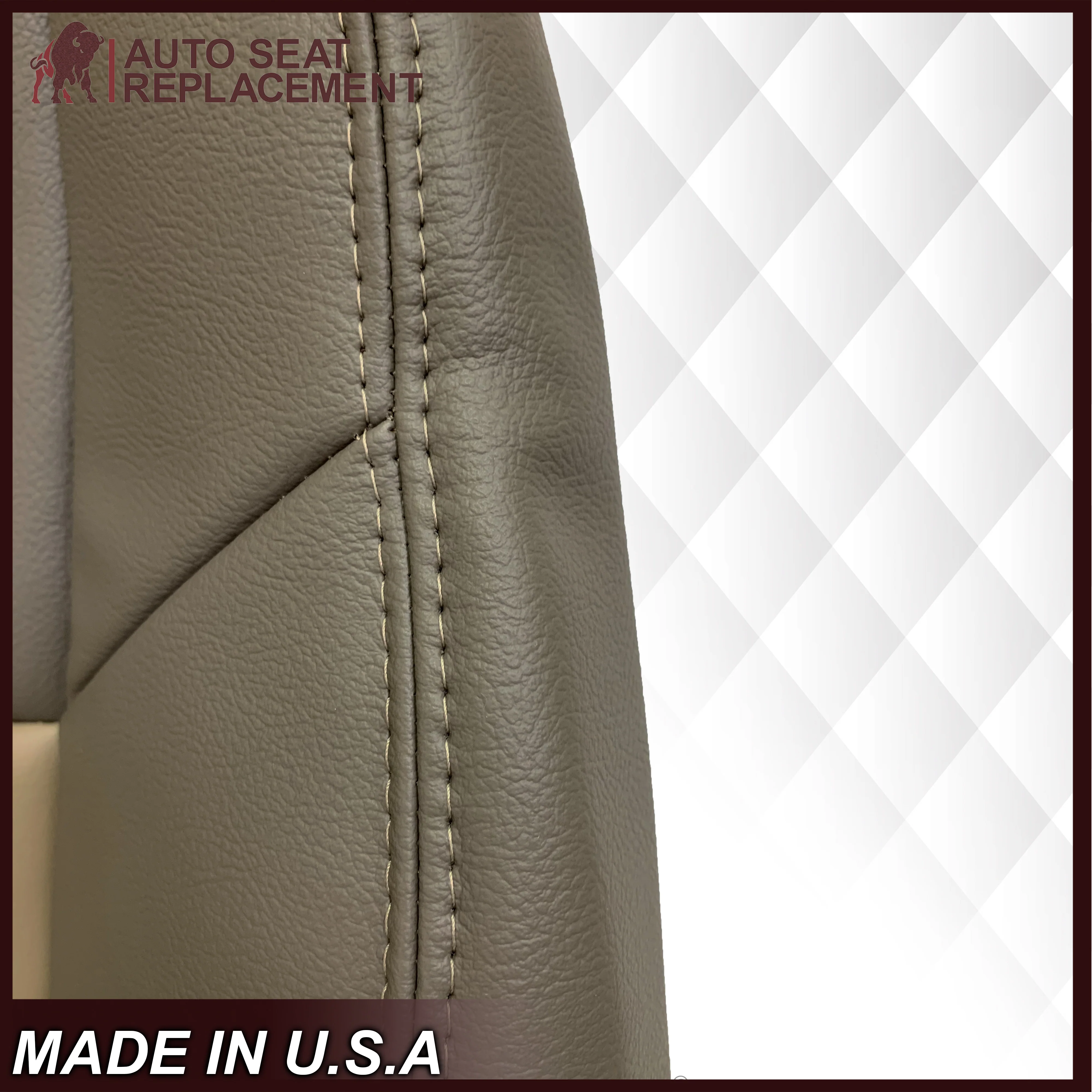 2002 2003 2004 Ford Excursion Eddie Bauer Edition Second Row 50/50 Captain Chair Seat Covers In 2 Tone Tan-Gray: Choose From Variations - Image 14