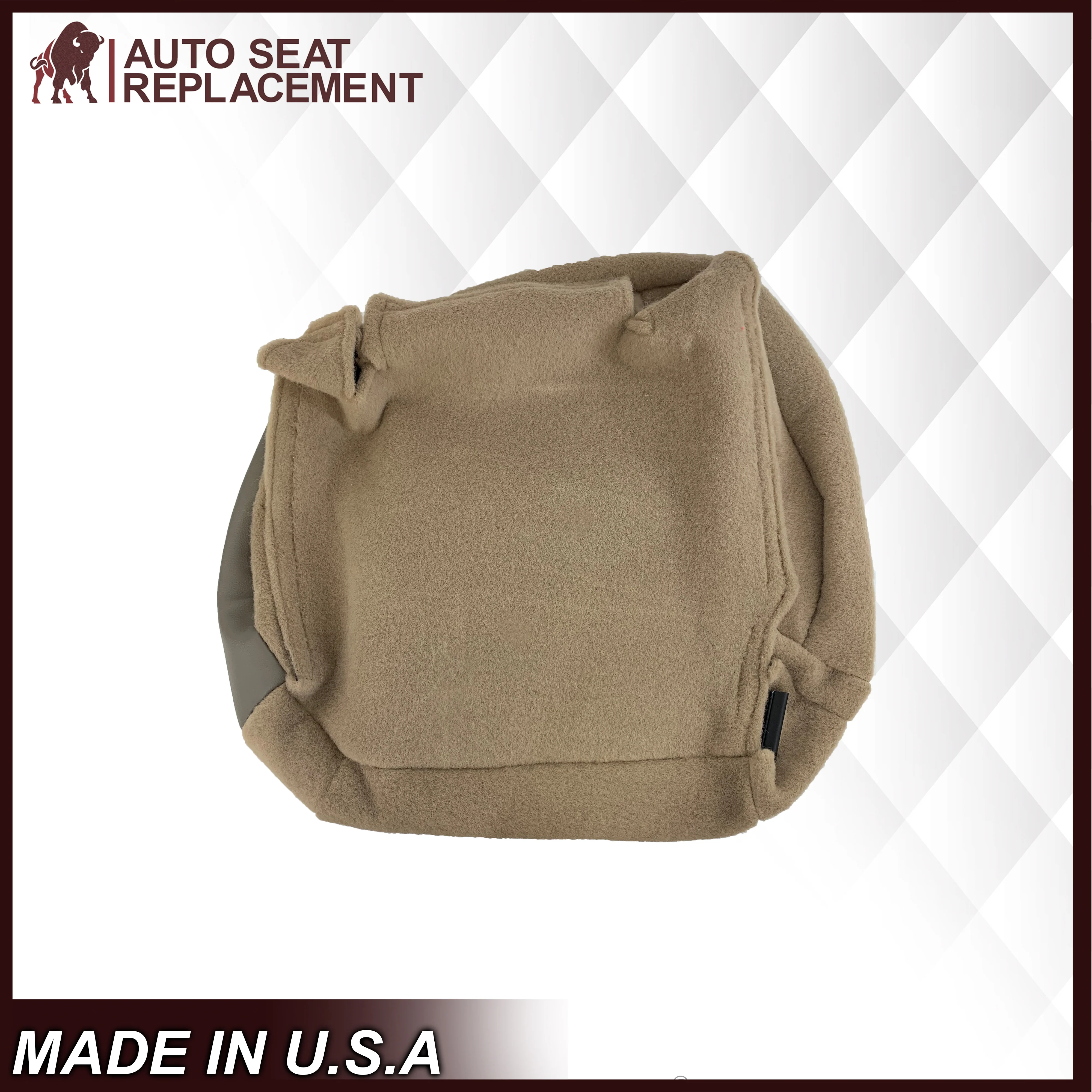 2002 2003 2004 Ford Excursion Eddie Bauer Edition Second Row 60/40 Seat Covers In 2 Tone Tan-Gray: Choose From Variations - Image 16