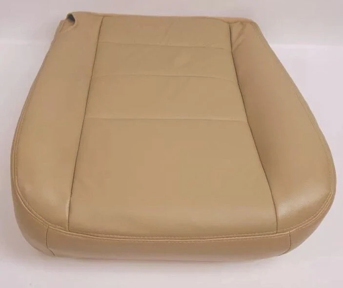 2002 2003 2004  Ford F250 F350 Lariat Driver Side Bottom Leather Seat Cover Tan - Image 4