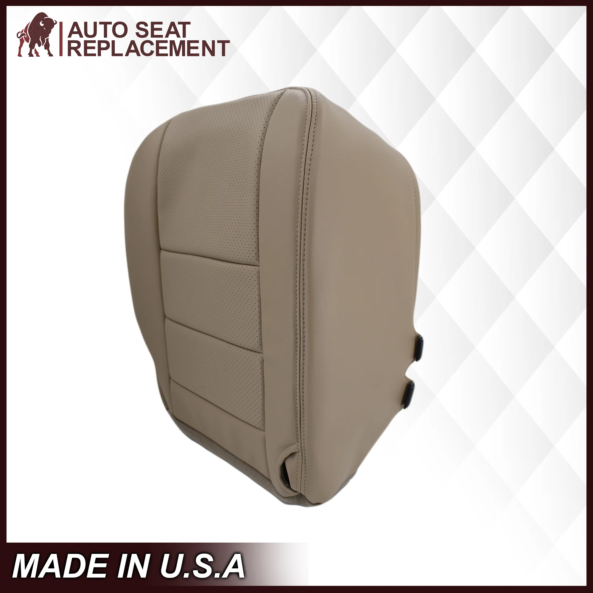 2002-2003 Ford F250 F350 Lariat Perforated Seat Cover in Tan: Choose Leather or Vinyl - Image 28