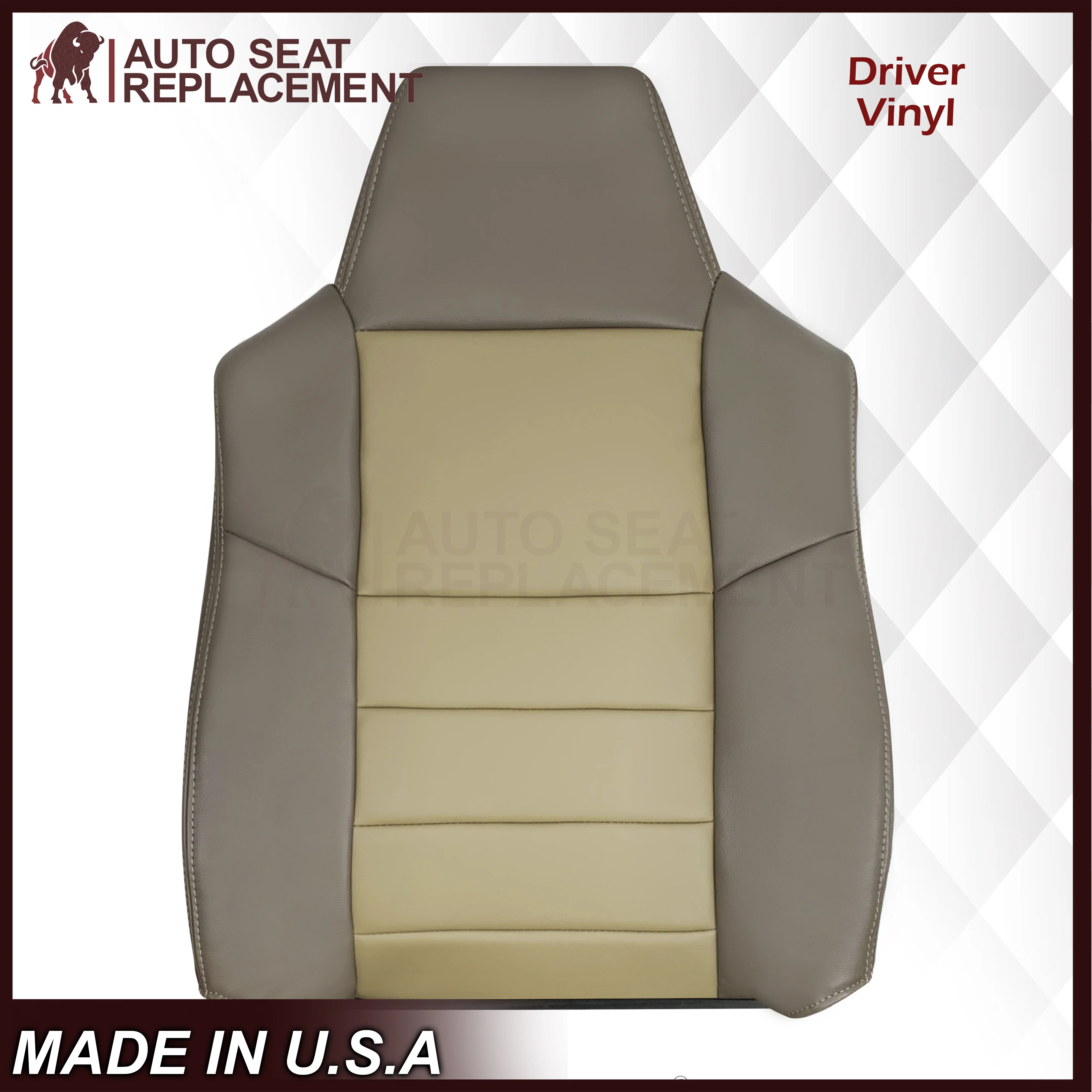 2002 - 2004 Ford Excursion Eddie Bauer Replacement Seat Covers 2 Tone Gray-Tan: Choose From Variations - Image 25