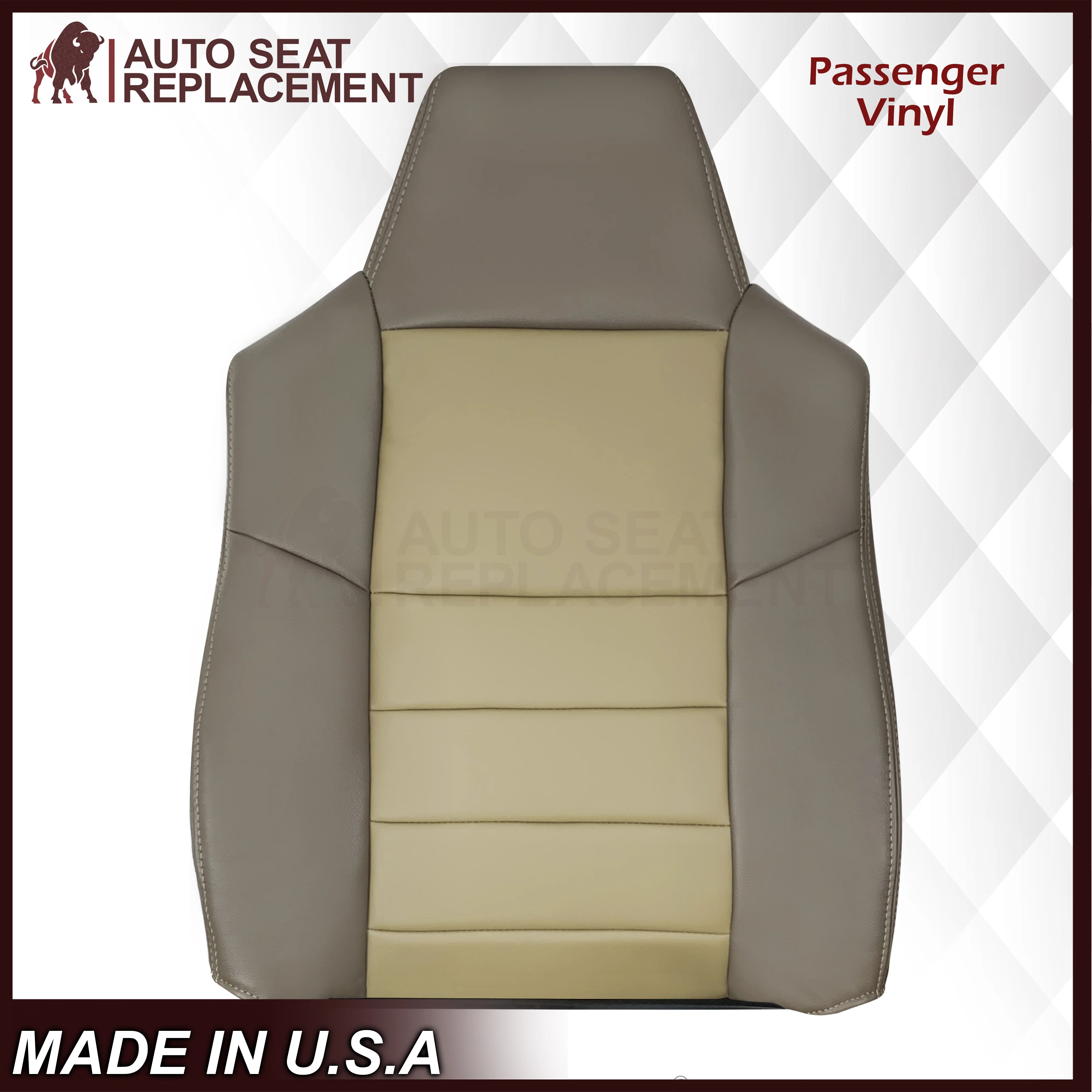 2002 - 2004 Ford Excursion Eddie Bauer Replacement Seat Covers 2 Tone Gray-Tan: Choose From Variations - Image 27