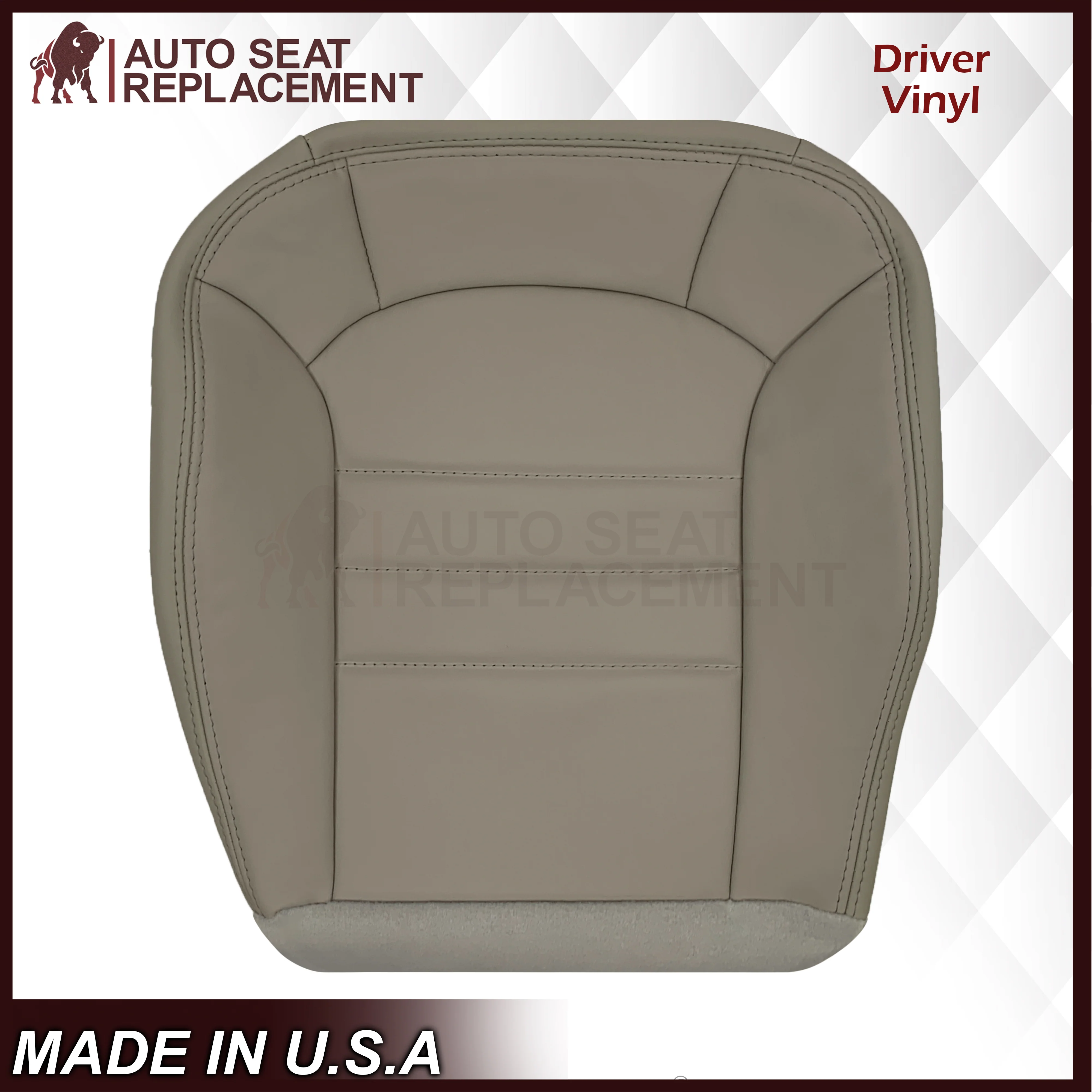 2002-2004 Jeep Liberty Replacement Seat Cover: Driver OR Passenger bottom Light Gray - Image 7