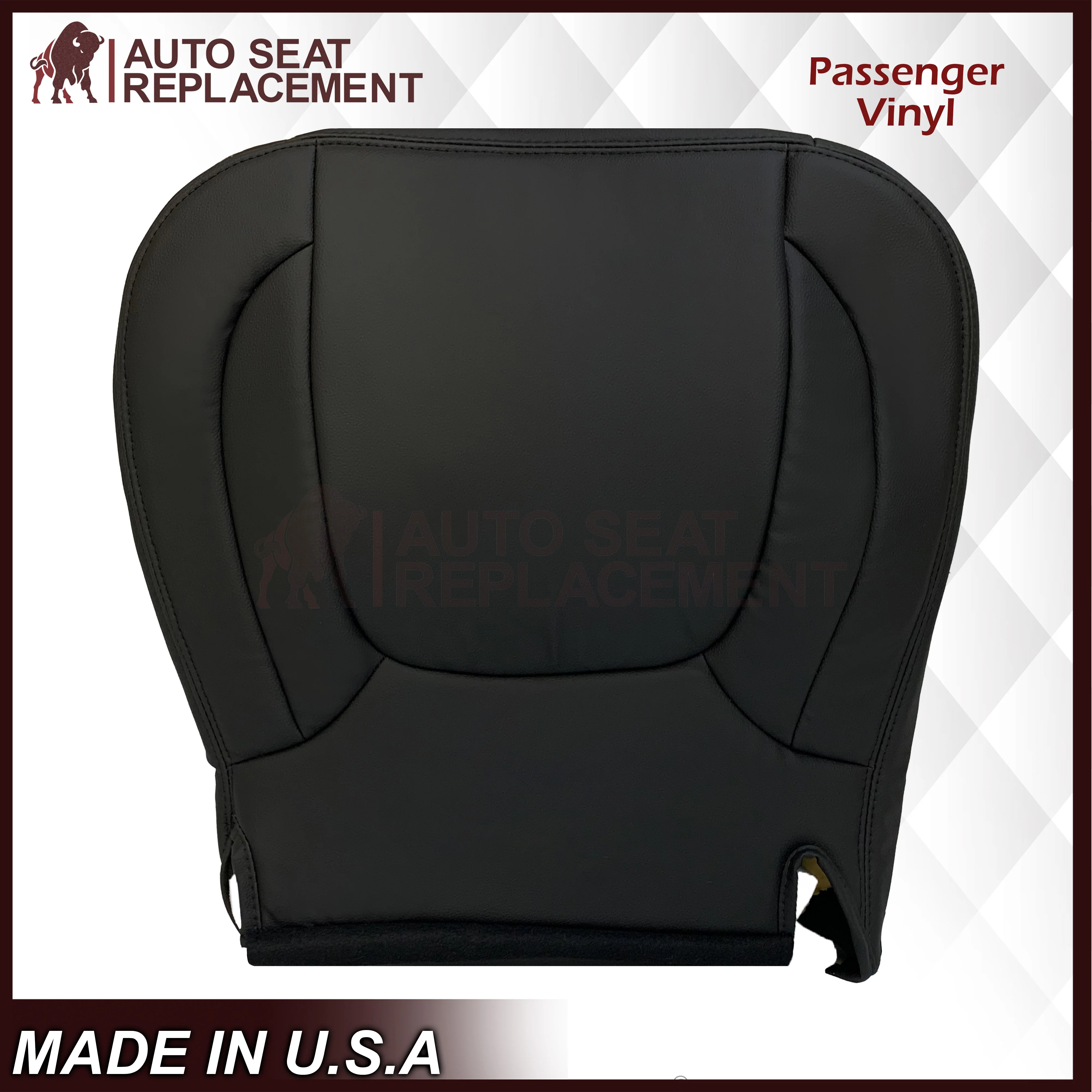 2002-2005 Dodge Ram ST WORK TRUCK 1500 2500 3500 Replacement Seat Covers In Dark Slate "Dark Gray" Synthetic Leather (Vinyl) - Image 6