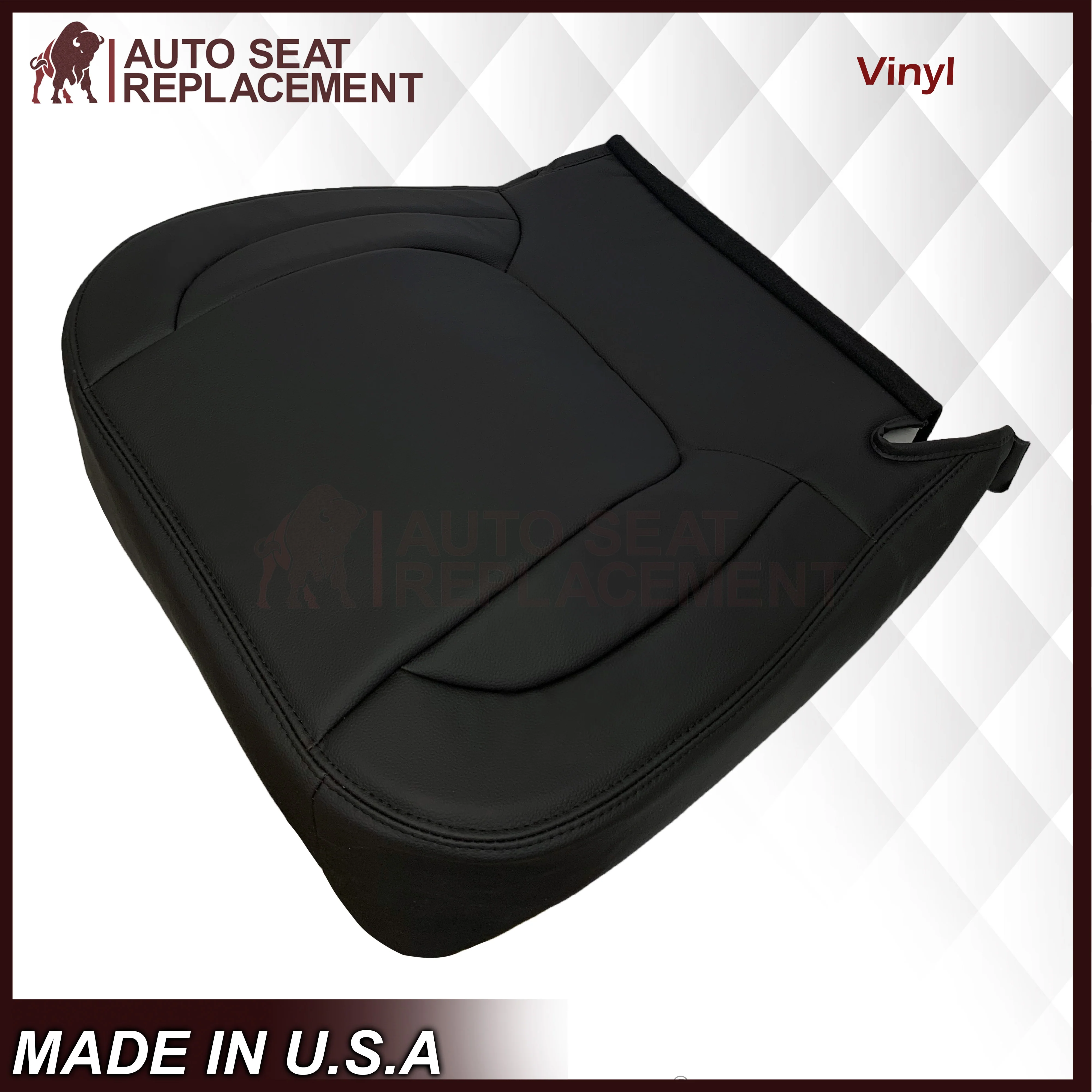 2002-2005 Dodge Ram ST WORK TRUCK 1500 2500 3500 Replacement Seat Covers In Dark Slate "Dark Gray" Synthetic Leather (Vinyl) - Image 7