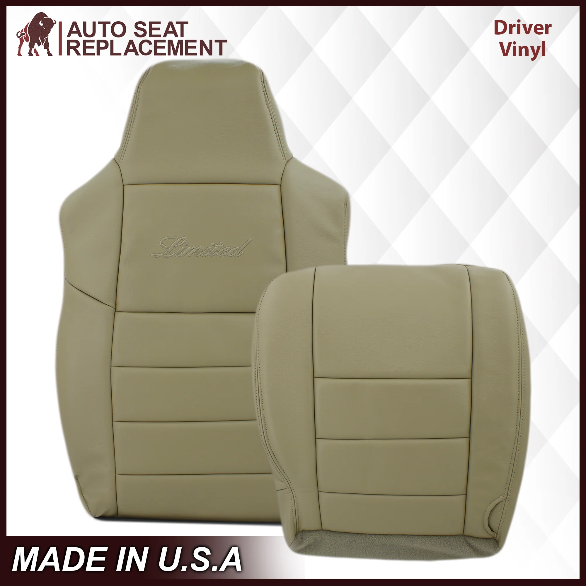 2002-2005 Ford Excursion Limited Seat Cover in Tan: Choose From Variations - Image 10