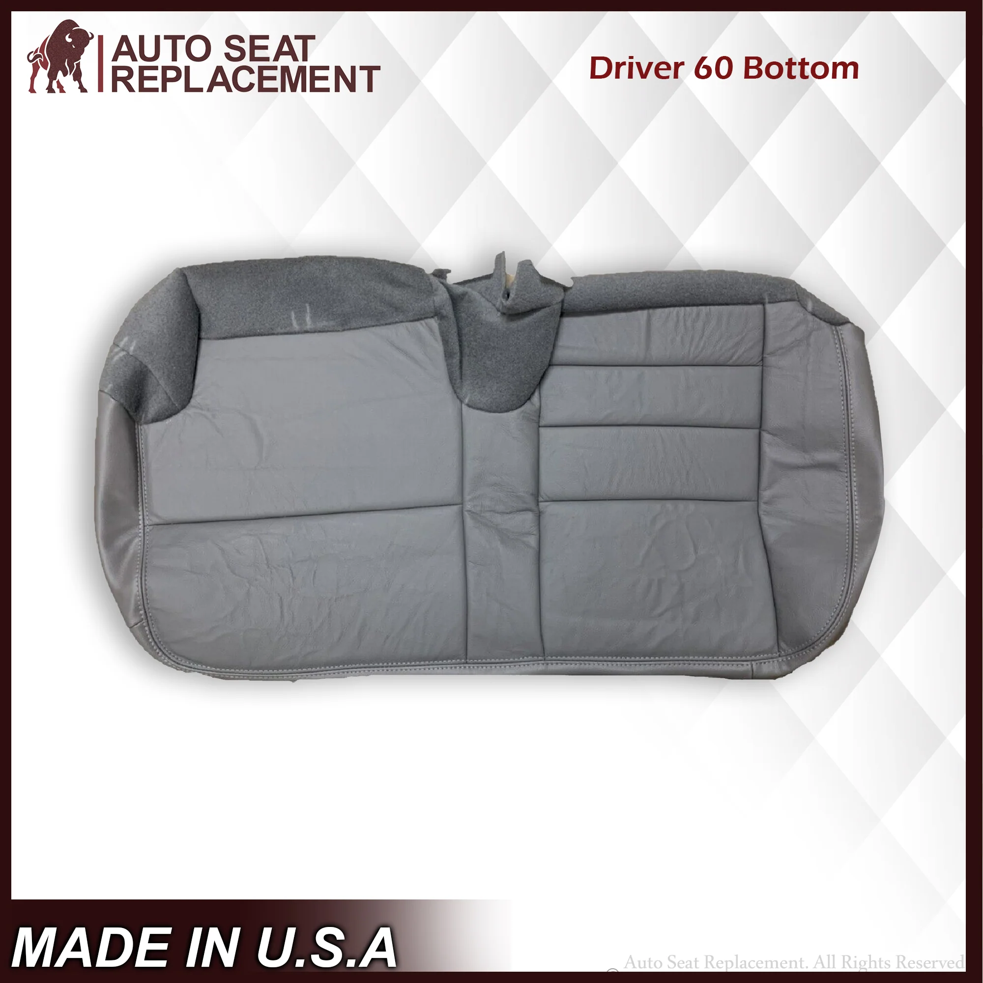 2002-2005 Ford Excursion Limited SECOND ROW 60/40 SPLIT Seat Cover in Gray: Choose From Variations - Image 3
