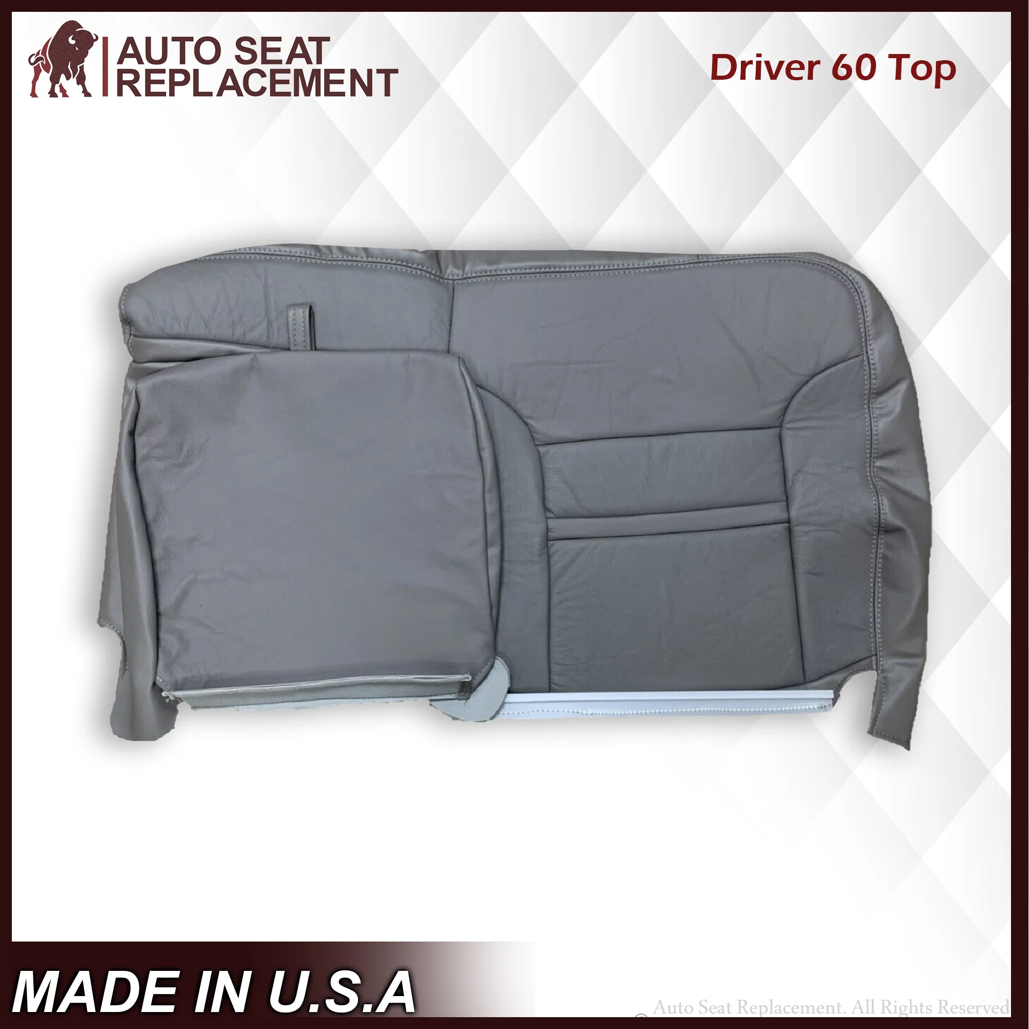 2002-2005 Ford Excursion Limited SECOND ROW 60/40 SPLIT Seat Cover in Gray: Choose From Variations - Image 5