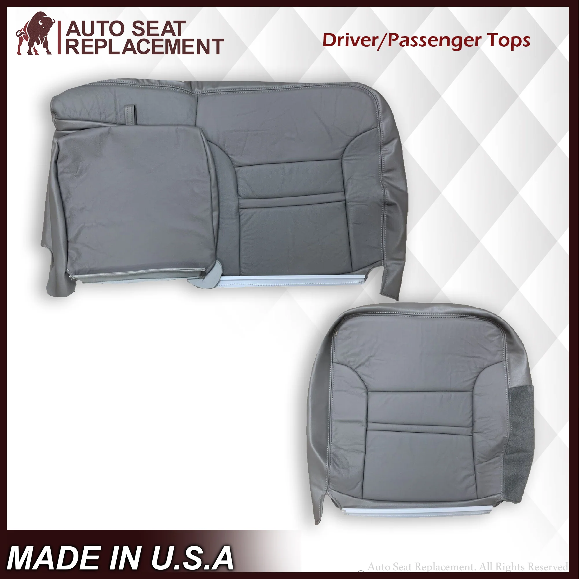 2002-2005 Ford Excursion Limited SECOND ROW 60/40 SPLIT Seat Cover in Gray: Choose From Variations - Image 6