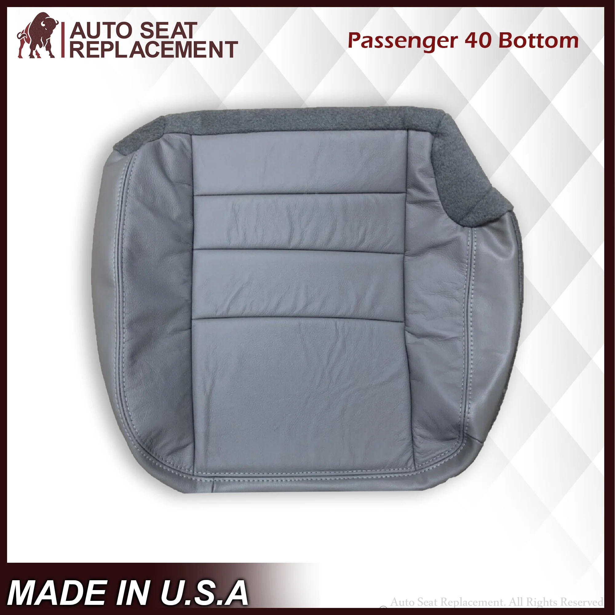 2002-2005 Ford Excursion Limited SECOND ROW 60/40 SPLIT Seat Cover in Gray: Choose From Variations - Image 8