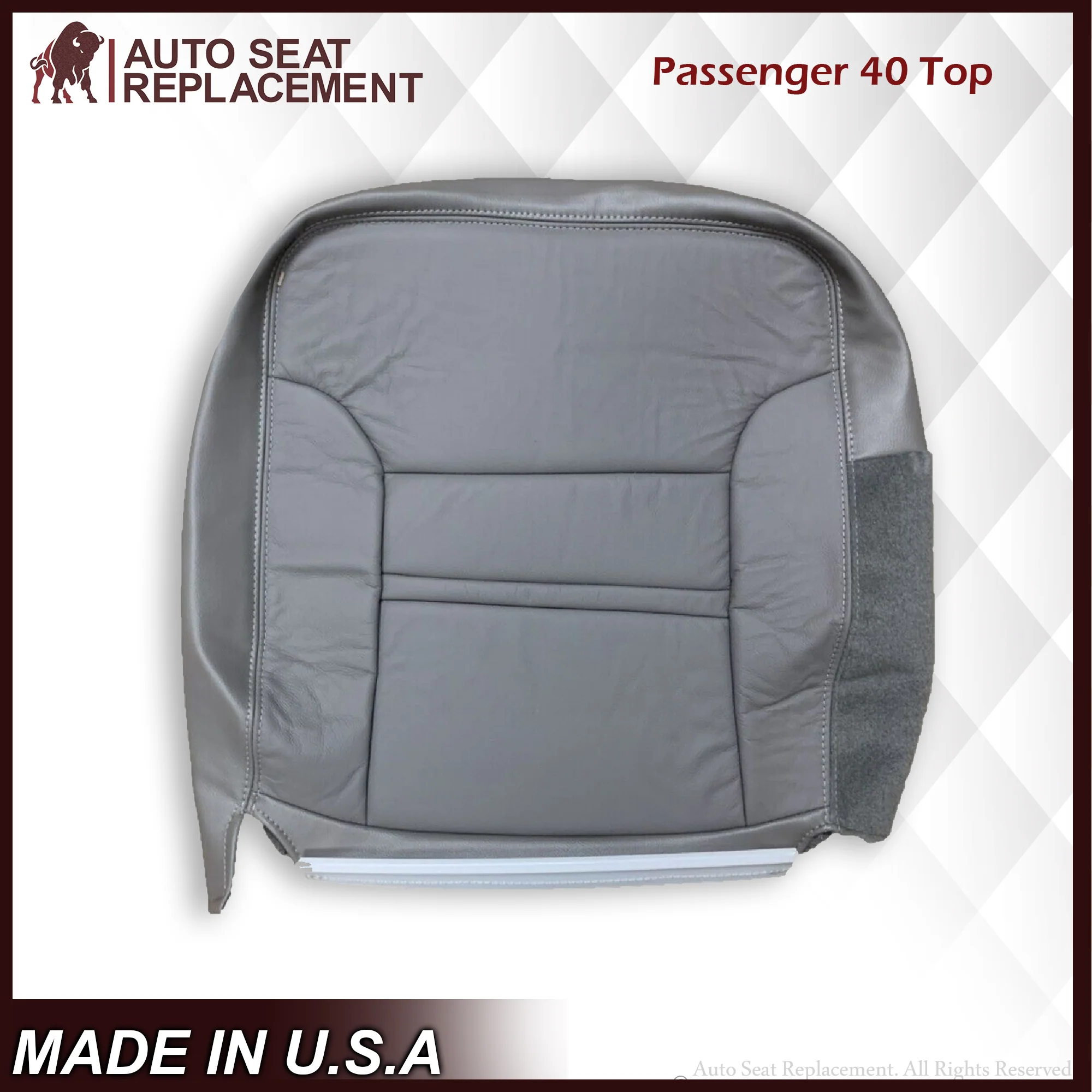 2002-2005 Ford Excursion Limited SECOND ROW 60/40 SPLIT Seat Cover in Gray: Choose From Variations - Image 9