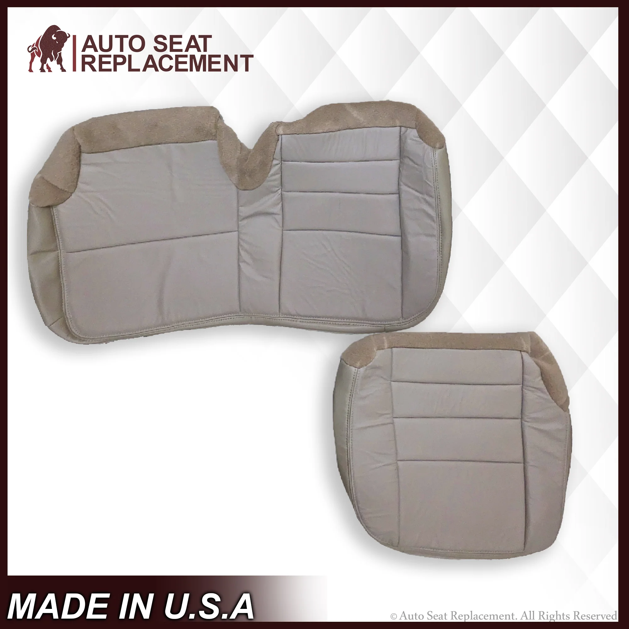 2002-2005 Ford Excursion Limited SECOND ROW 60/40 SPLIT Seat Cover in Tan: Choose From Variations - Image 3