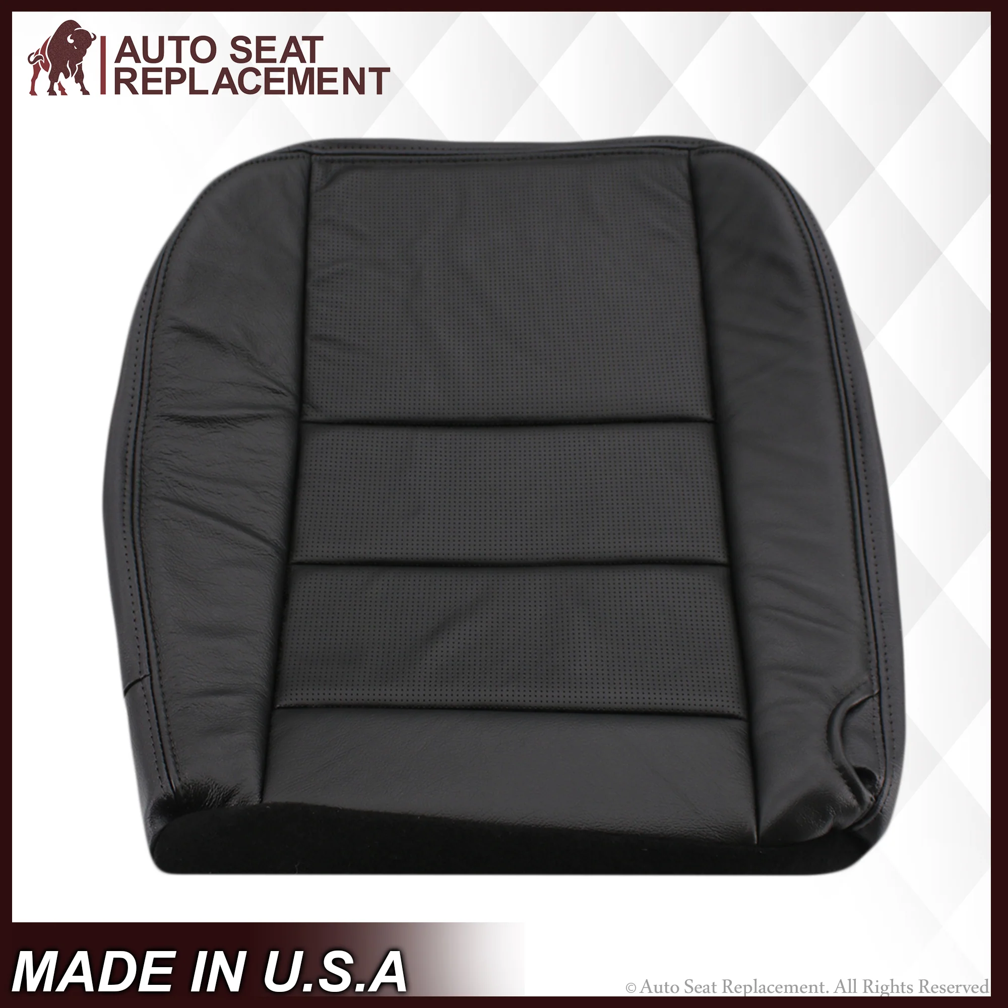 2002-2007 Ford F-250/F-350 Lariat Seat Cover in Black with Perforated Inserts: Choose From Variants - Image 11