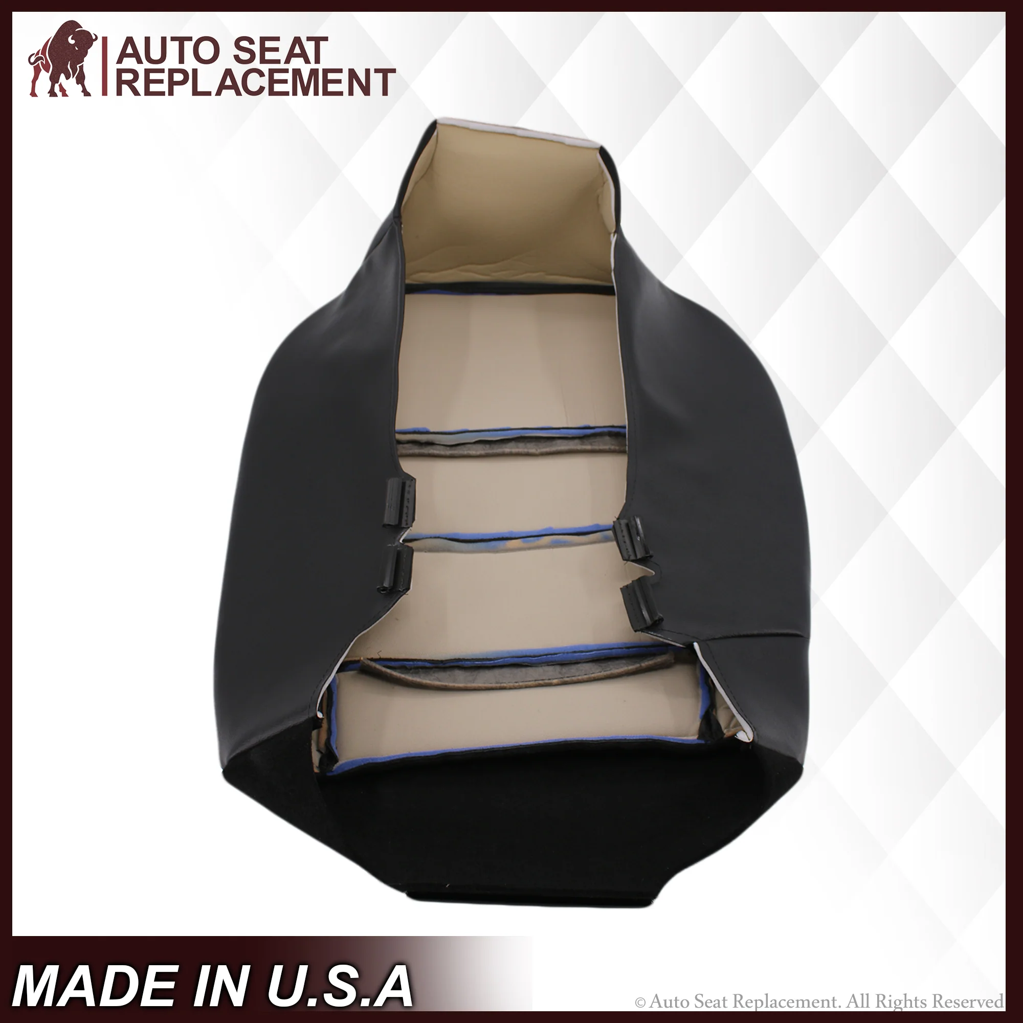 2002-2007 Ford F-250/F-350 Lariat Seat Cover in Black with Perforated Inserts: Choose From Variants - Image 12