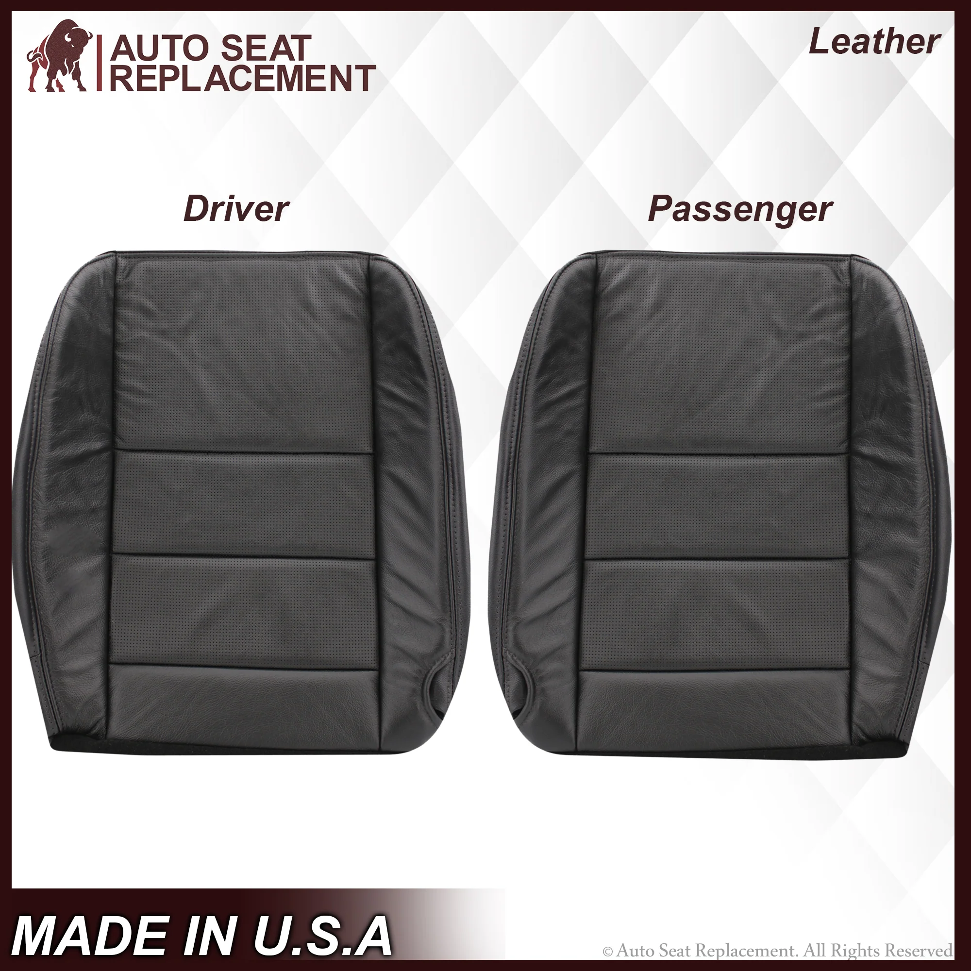 2002-2007 Ford F-250/F-350 Lariat Seat Cover in Black with Perforated Inserts: Choose From Variants - Image 23