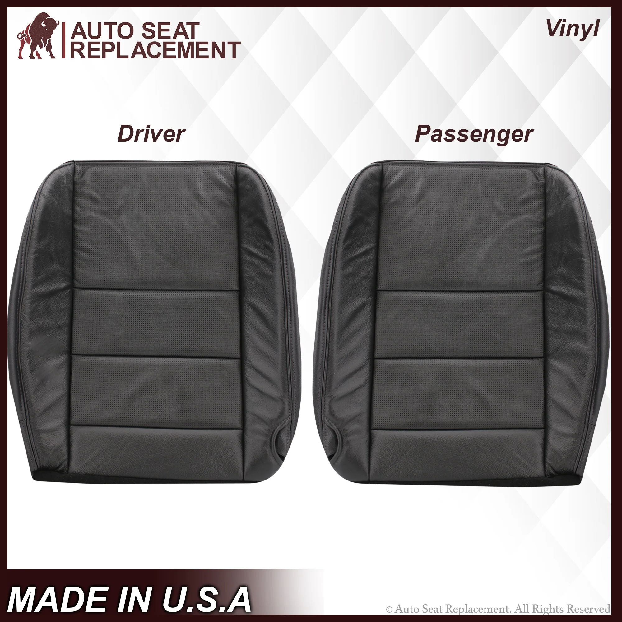 2002-2007 Ford F-250/F-350 Lariat Seat Cover in Black with Perforated Inserts: Choose From Variants - Image 24