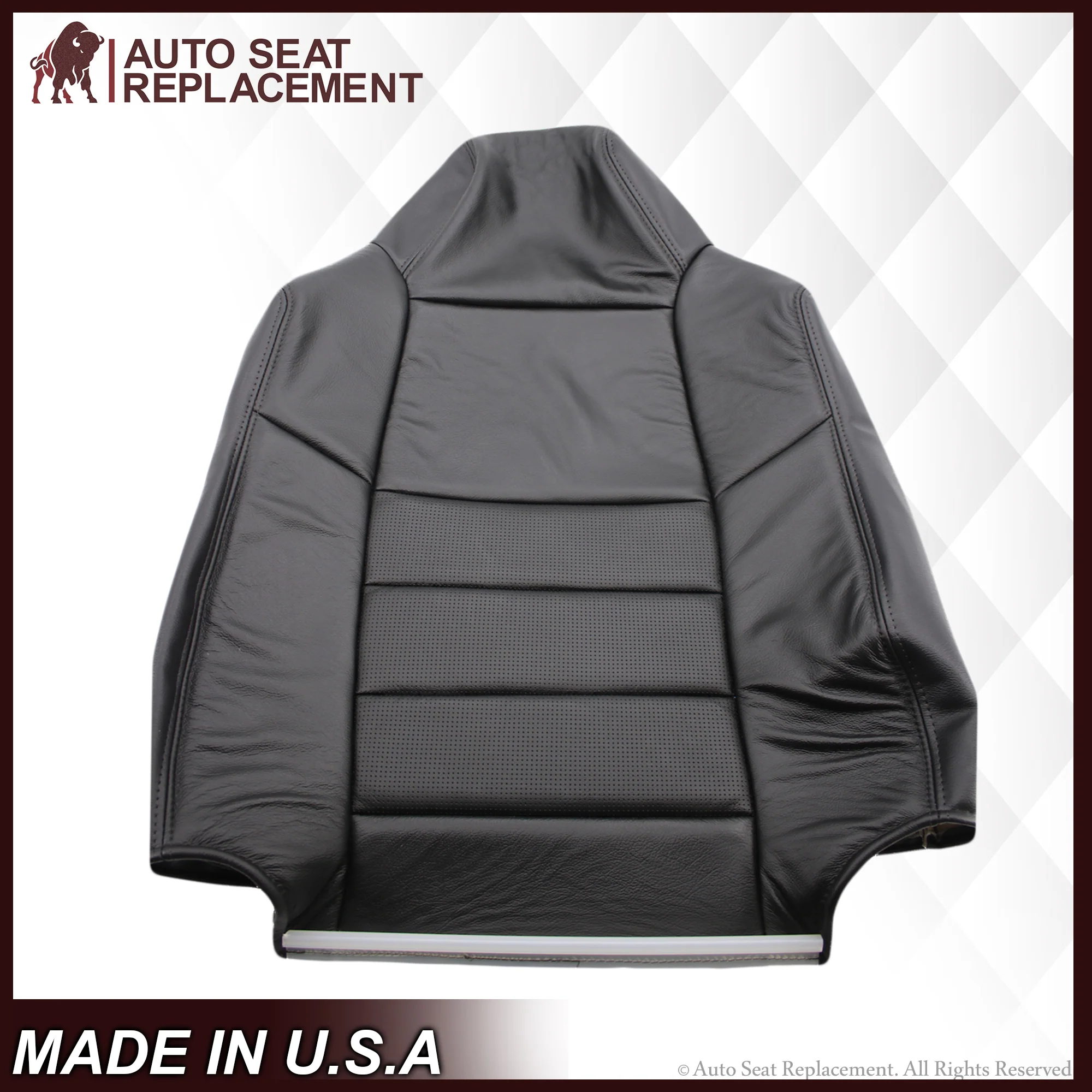 2002-2007 Ford F-250/F-350 Lariat Seat Cover in Black with Perforated Inserts: Choose From Variants - Image 7